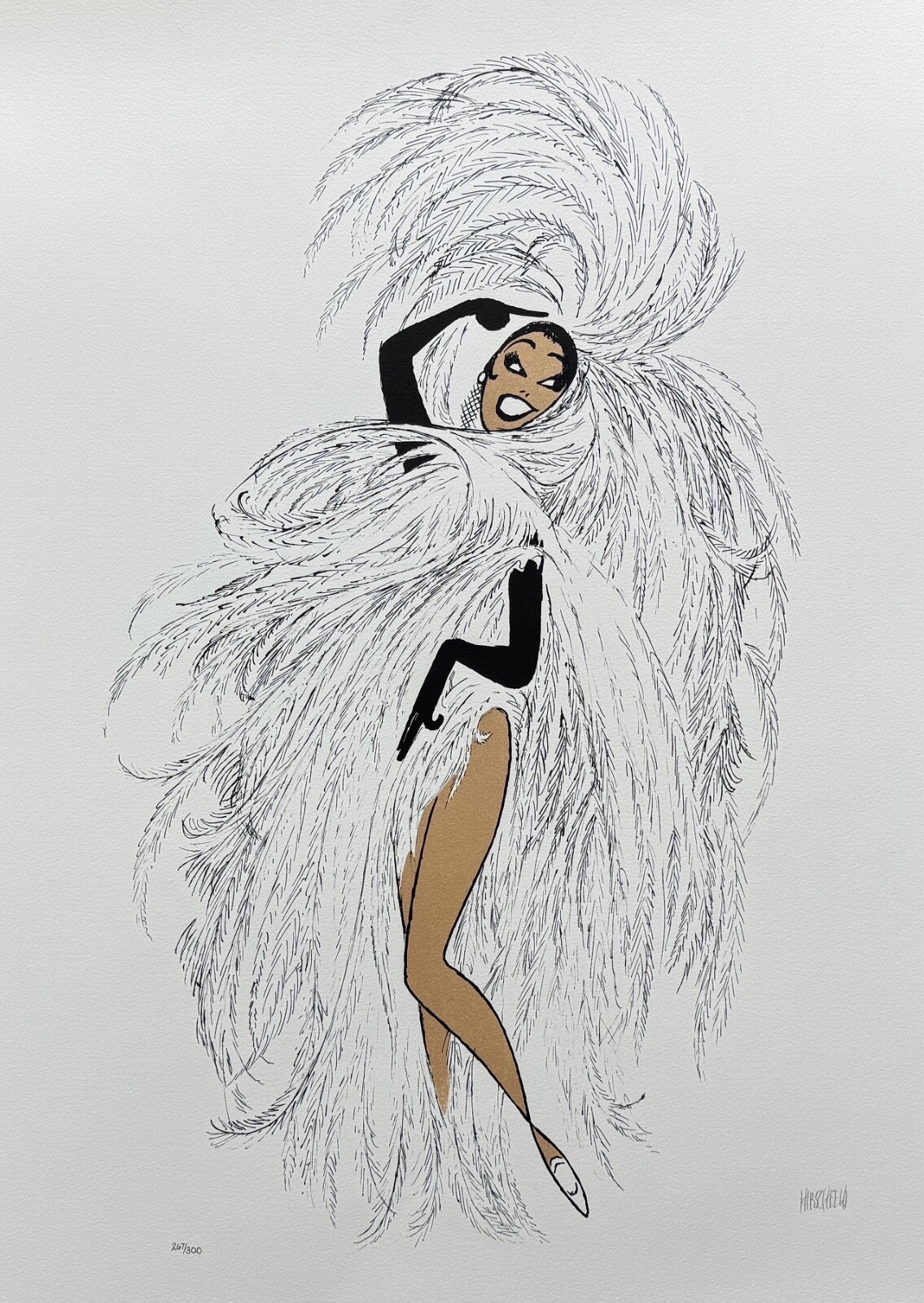 Al Hirschfeld JOSEPHINE BAKER IN PARIS Hand Signed Limited Edition Lithograph
