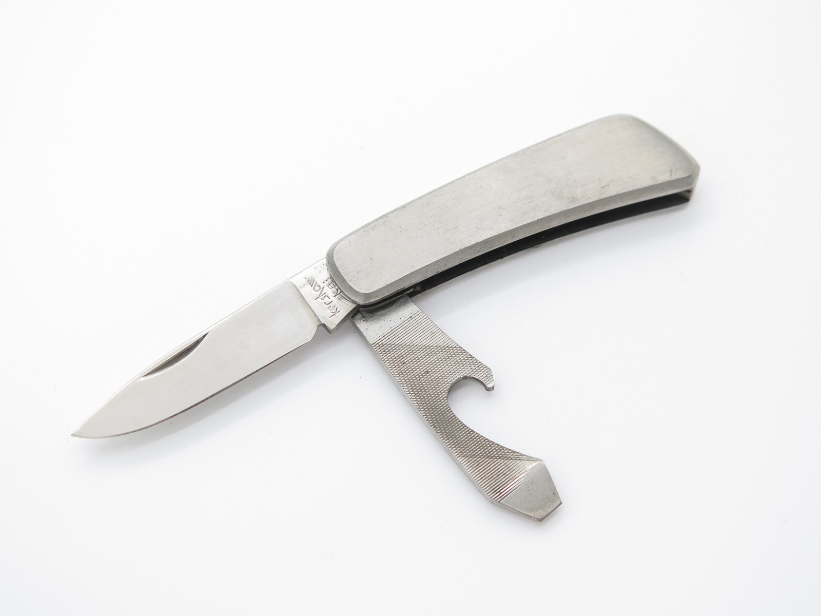 Vtg Kershaw Kai 5800 Seki Japan Gentleman Bottle Stainless Folding Pocket Knife
