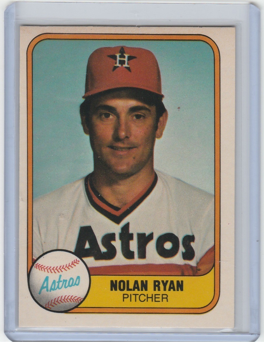1981 Fleer Nolan Ryan #57 Houston Astros HOF Vintage Baseball Card