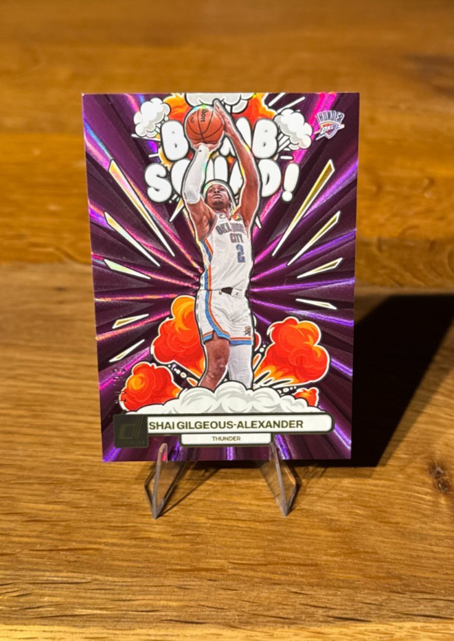 2023-2024 Donruss - Shai Gilgeous Alexander BOMB SQUAD PURPLE HOLO LAZER SSP /99