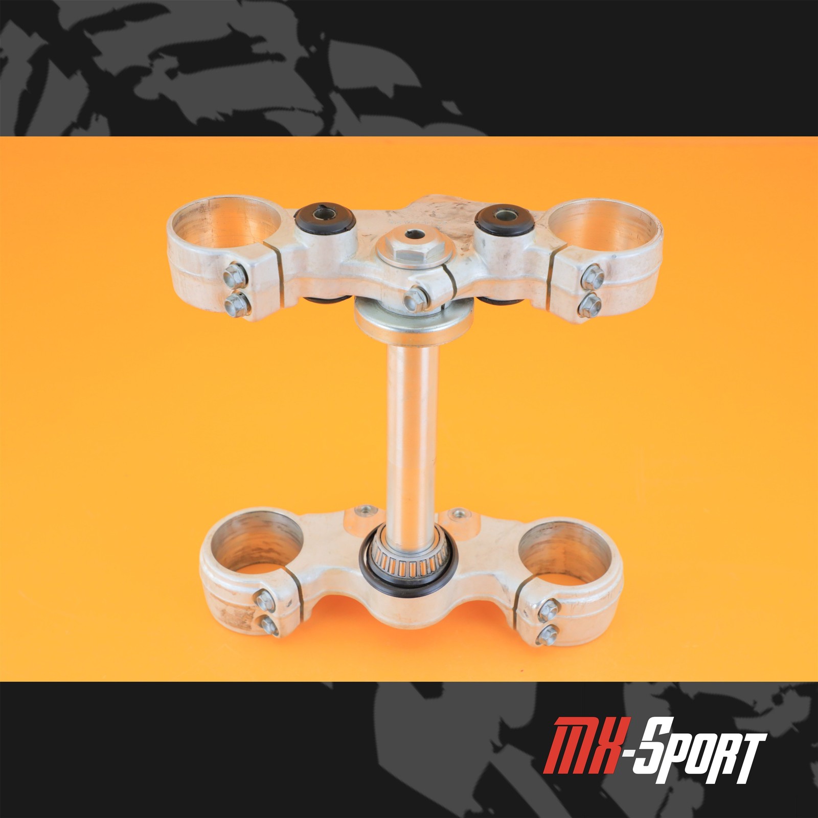 00-02 2001 KTM LC4 640 Dual OEM Triple Tree Assembly Upper Lower Clamps Fork Bar