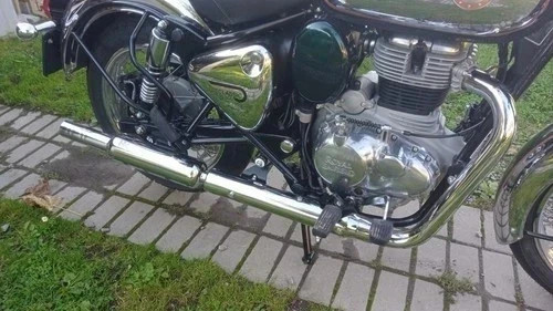 Fit For Royal Enfield New Classic Reborn 350 Small Punjab Silencer Chrome Empty