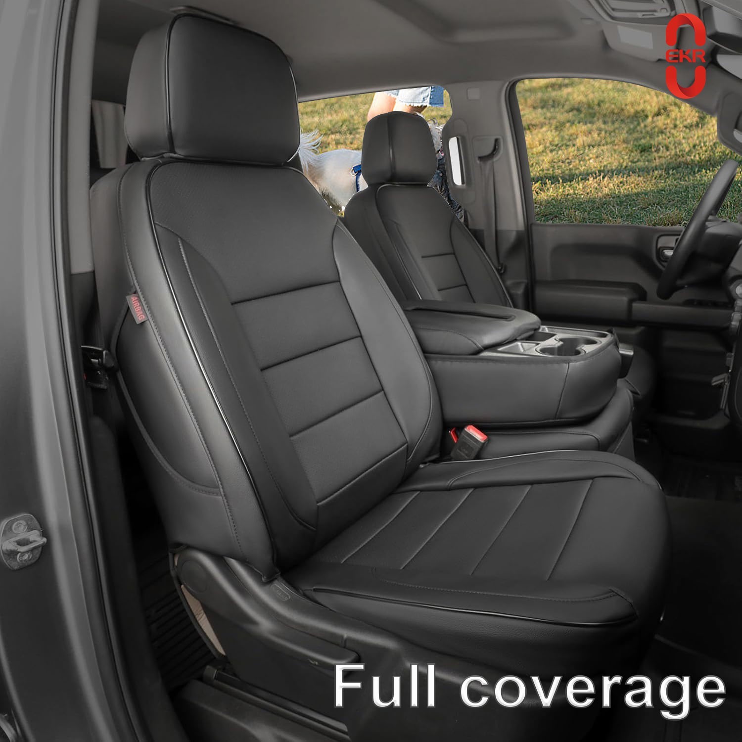 EKR Custom Leather Seat Covers for Silverado/Sierra 1500 2019-2026 2500HD 3500HD