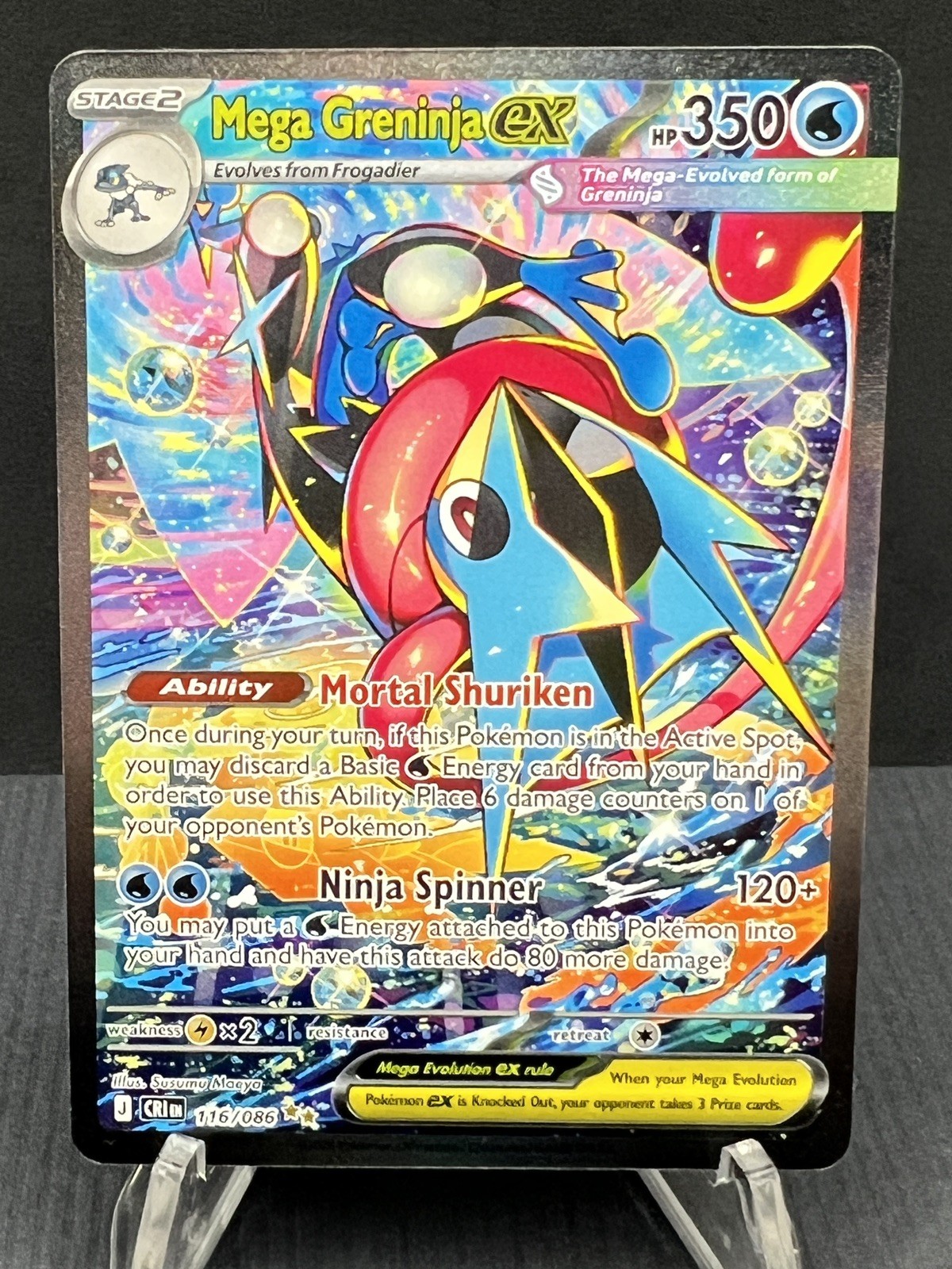 Pokemon Mega Greninja ex 116/086 Chaos Rising SIR English Near Mint