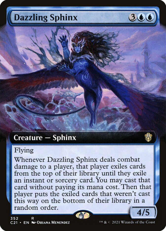 Magic the Gathering (mtg): C21: Dazzling Sphinx - Rare - Full Art