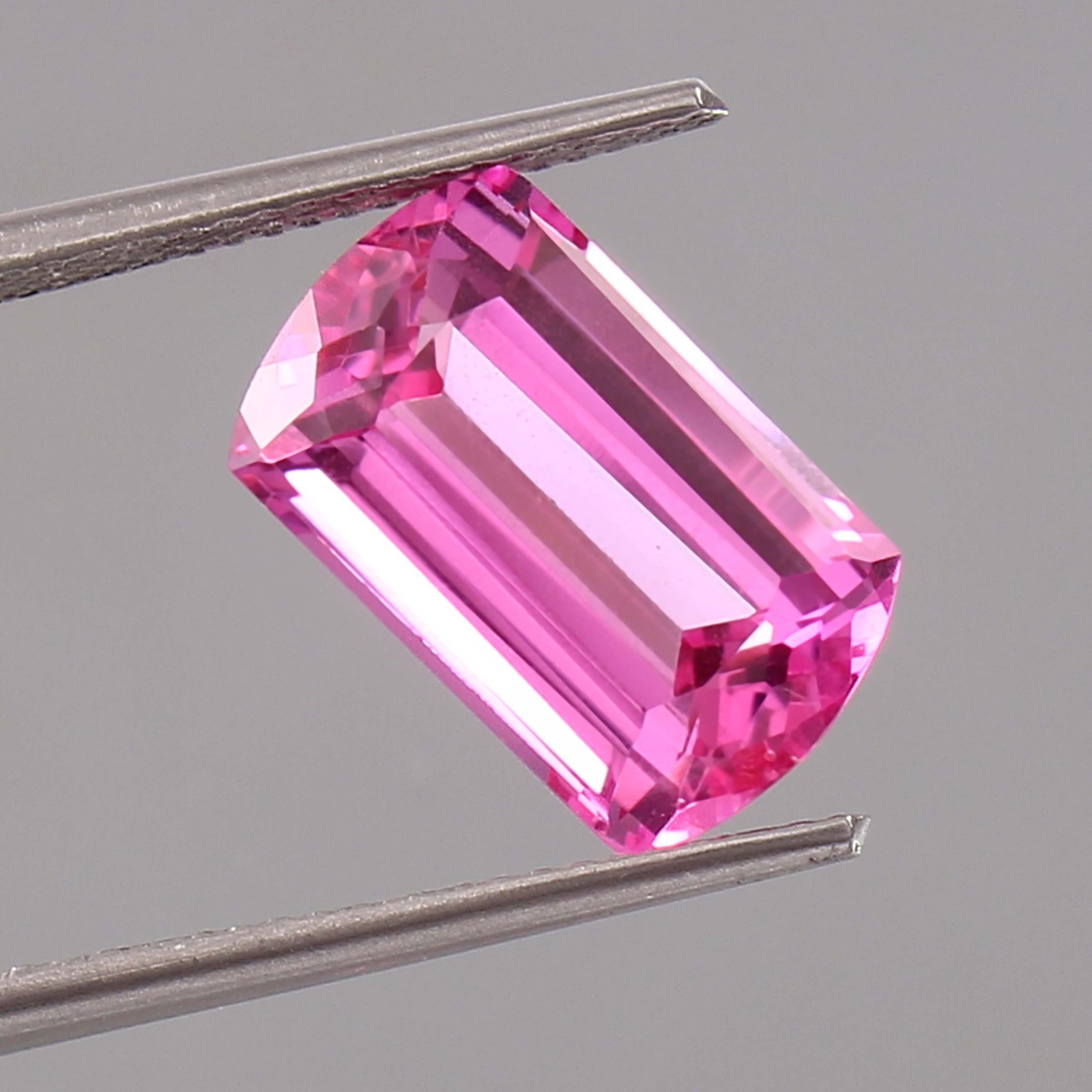 6.80 Ct Natural Flawless Ceylon Pink Sapphire Loose Gemstone Fancy Cushion Cut