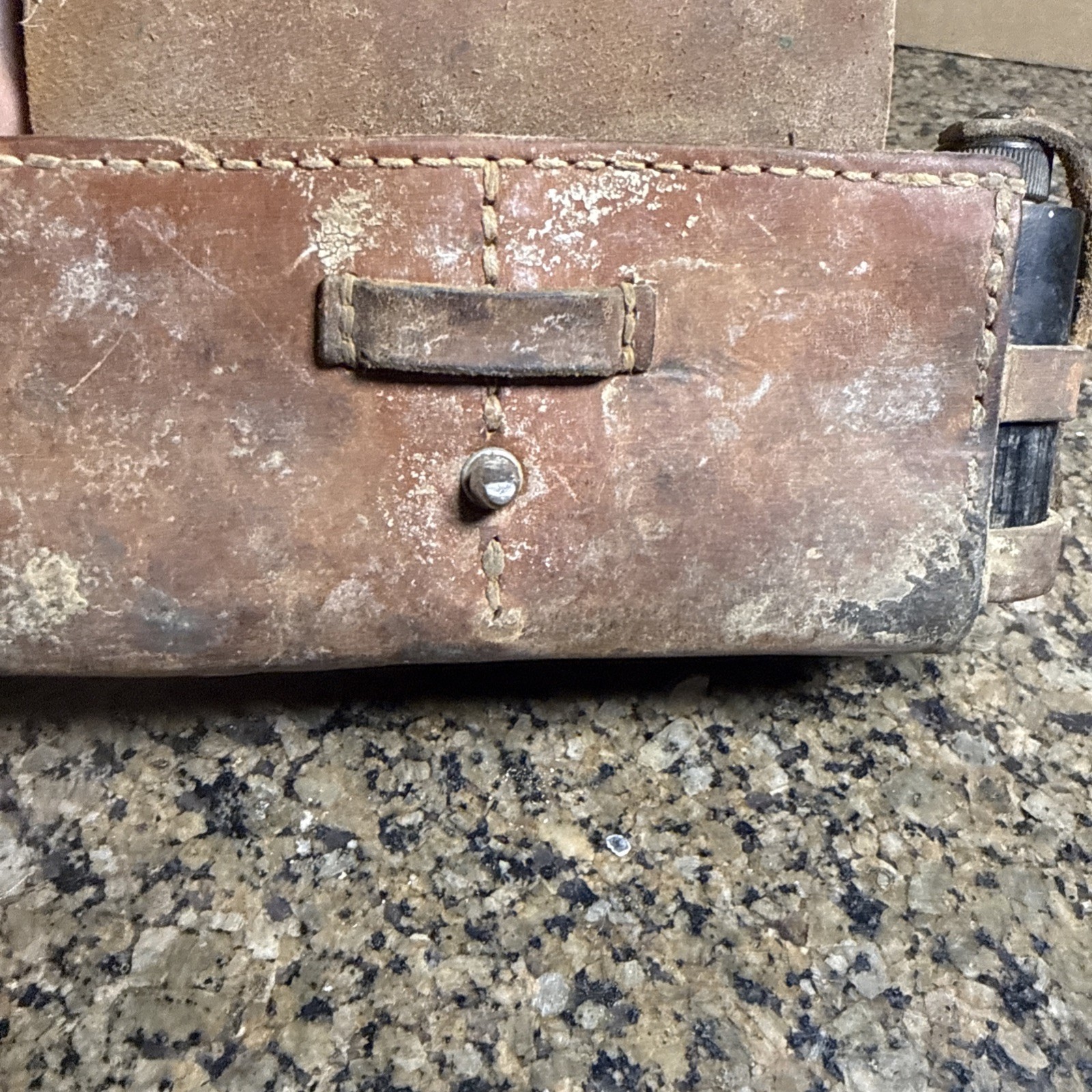 WWII Japanese Arisaka Rear Ammo Pouch with Oiler - Original WWII Japanese Arisaka Rear Ammo Pouch with Oiler - Original