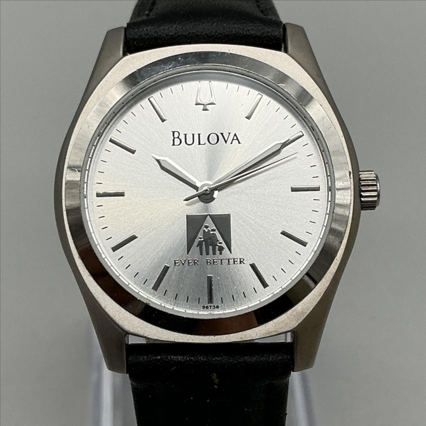Bulova IHC 30th Anniversary Womens Watch 30mm Silver Tone Leather New Battery