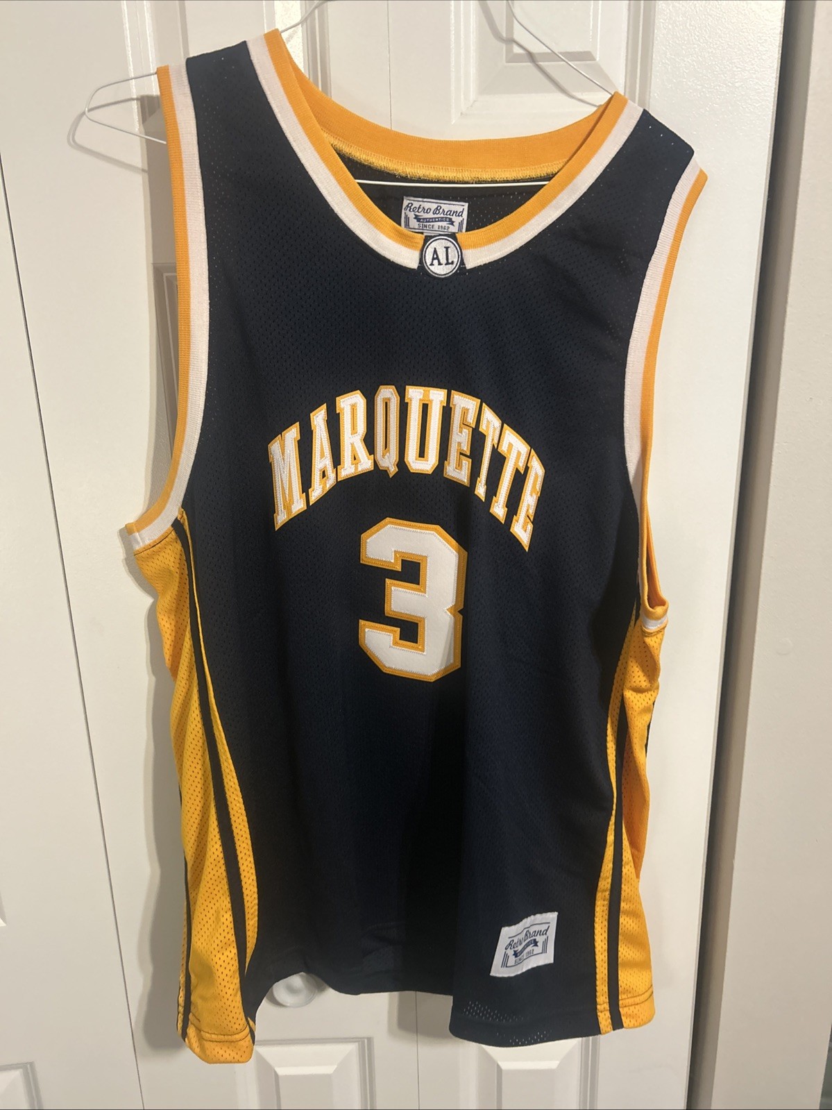 Retro Brand Vintage Dwyane Wade Marquette Basketball Jersey 2XL
