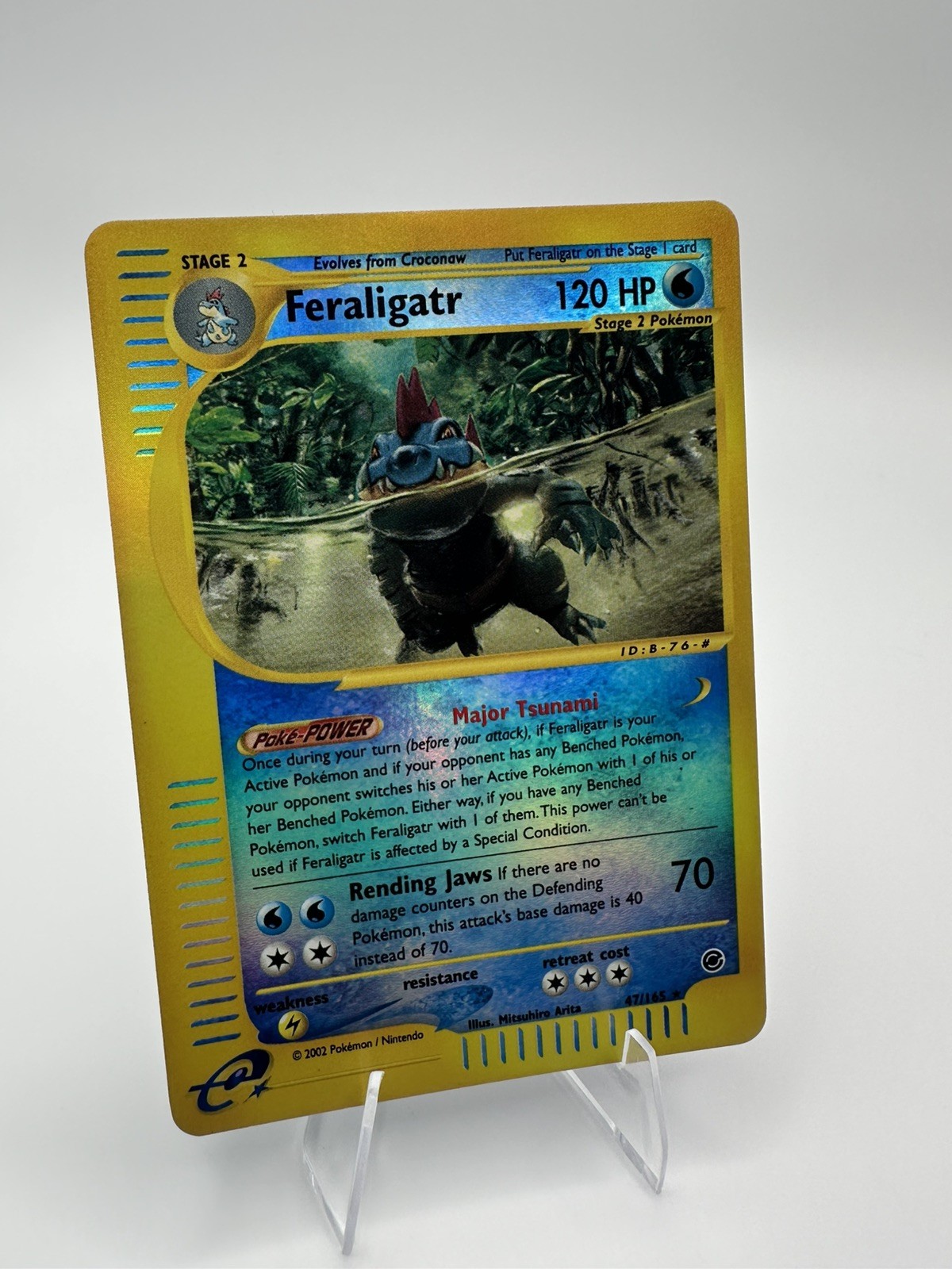 Feraligatr 12/165 Expedition 2002 Rate Reverse Holo E-series Pokémon Feraligatr 12/165 Expedition 2002 Rate Reverse Holo E-series Pokémon