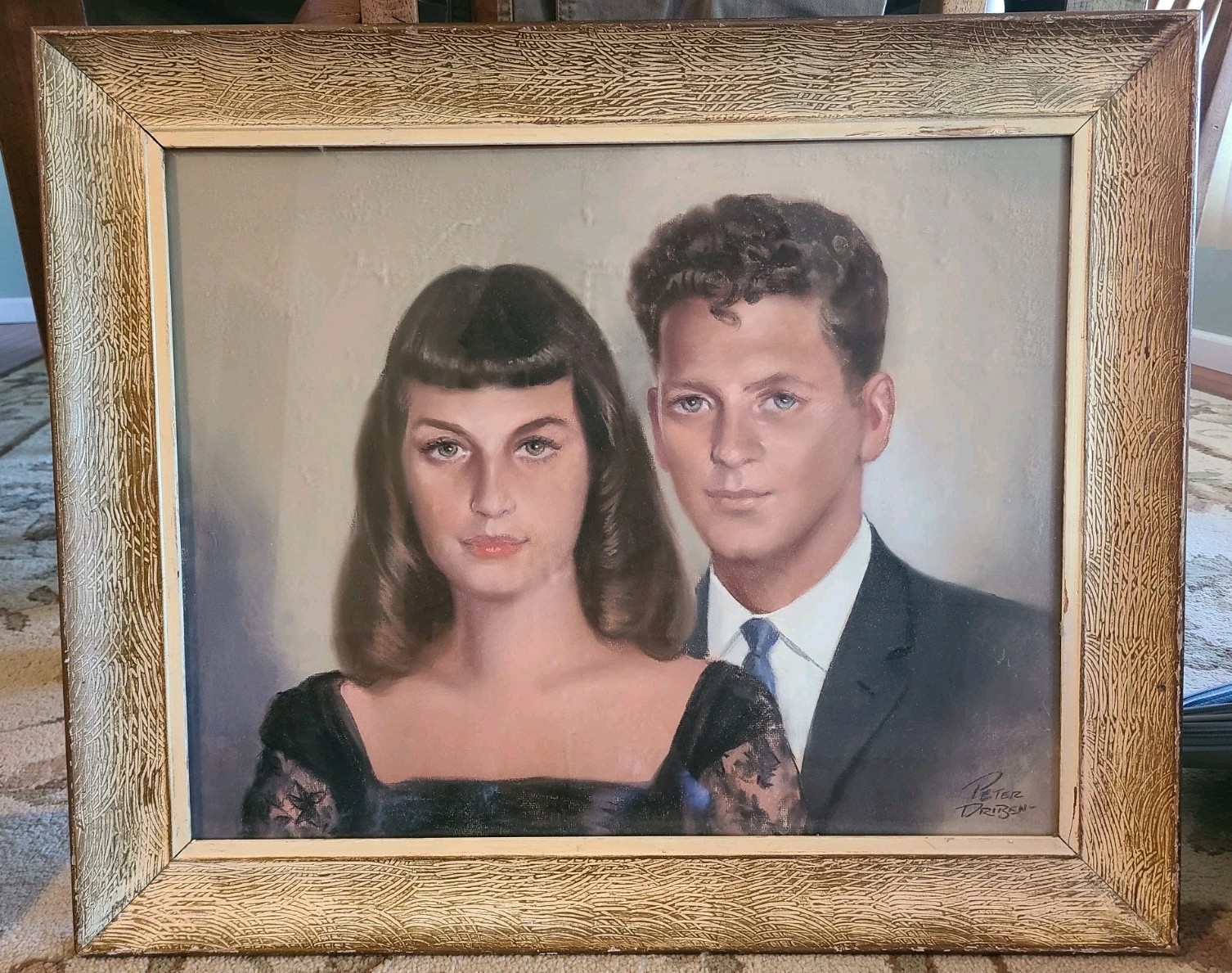 Portrait Of A Couple by Peter Driben - famed 1950s Mid Century Pinup Artist 