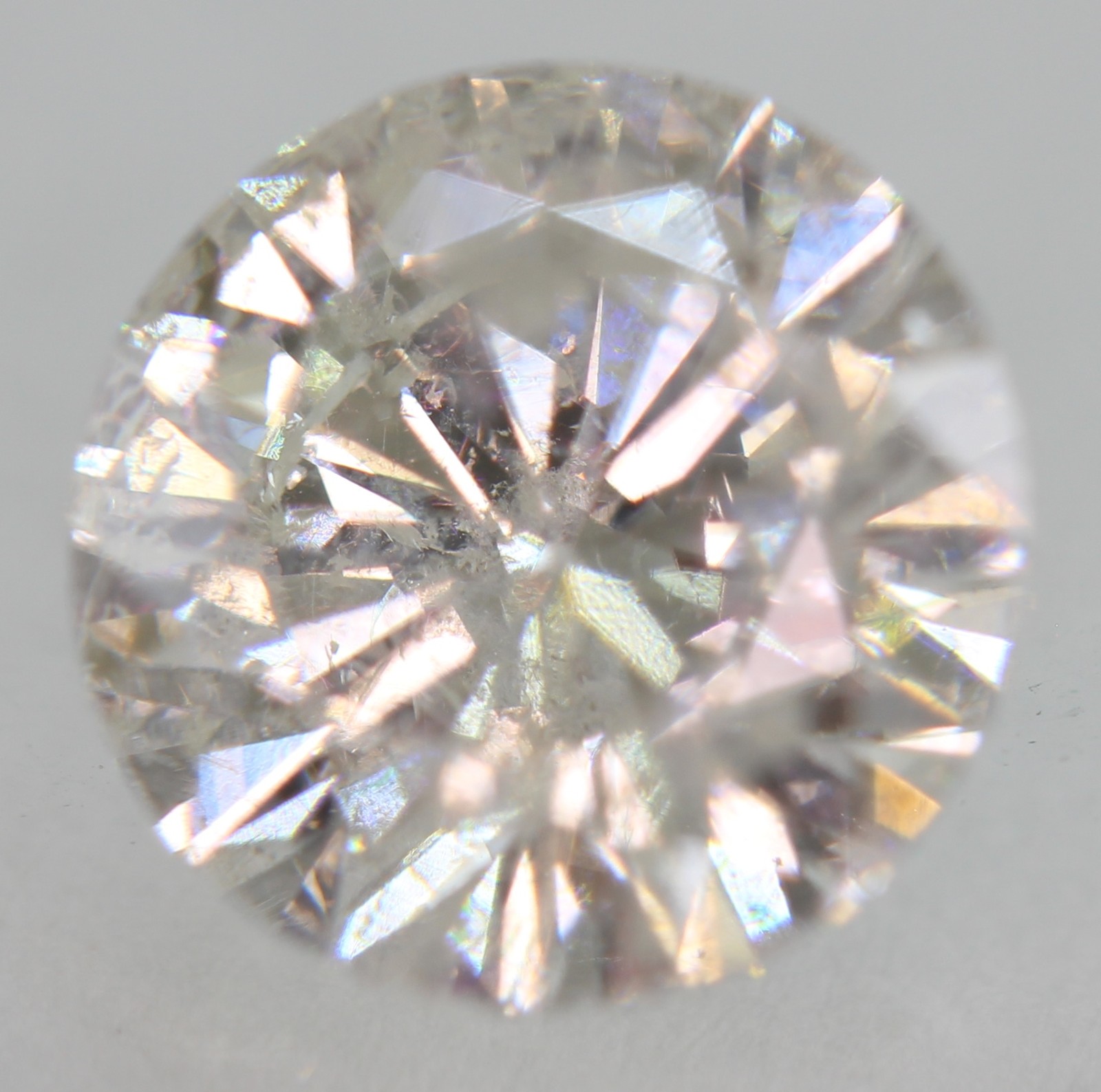 Certified 1.60 Carat G SI2 Round Brilliant Natural Enhanced Loose Diamond 7.47mm