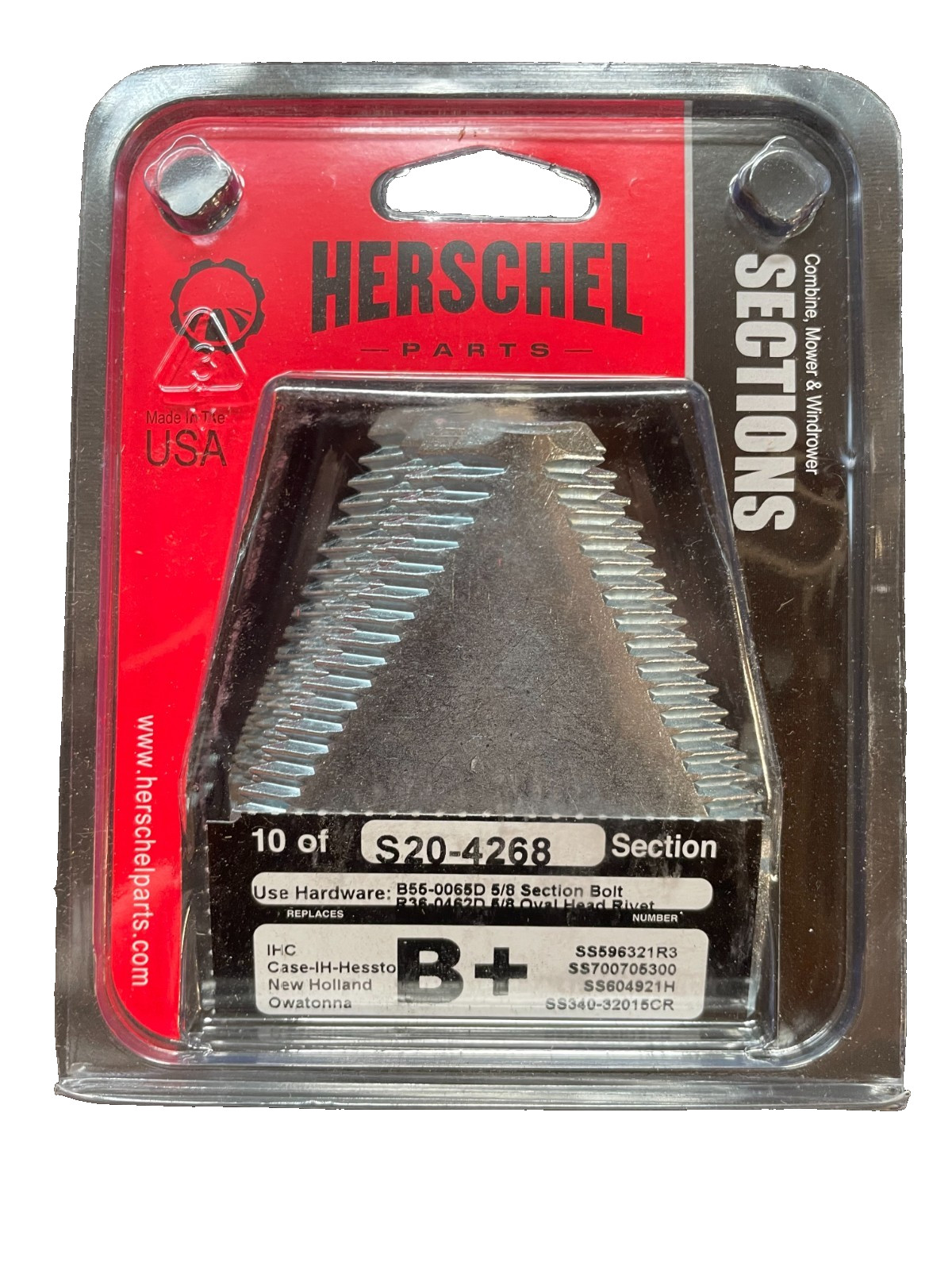 9622744 700705300 S20-4268 232-461 B+ Ten Extra Heavy Sickle Sections 9622744 700705300 S20-4268 232-461 B+ Ten Extra Heavy Sickle Sections