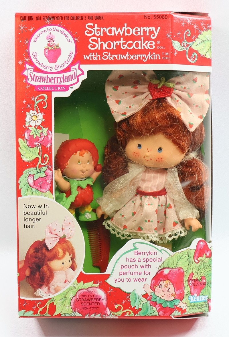 Vintage 1985 Kenner Strawberry Shortcake Berrykin With Strawberrykin In Box