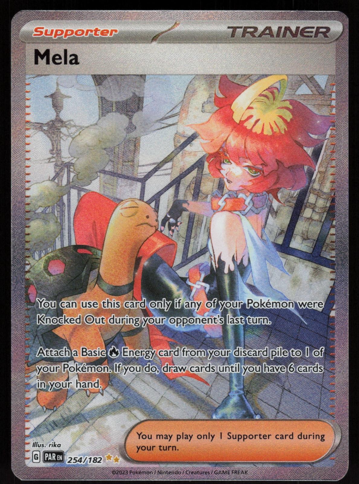 Mela 254/182 Paradox Rift Holo Special Illustration Rare POKEMON