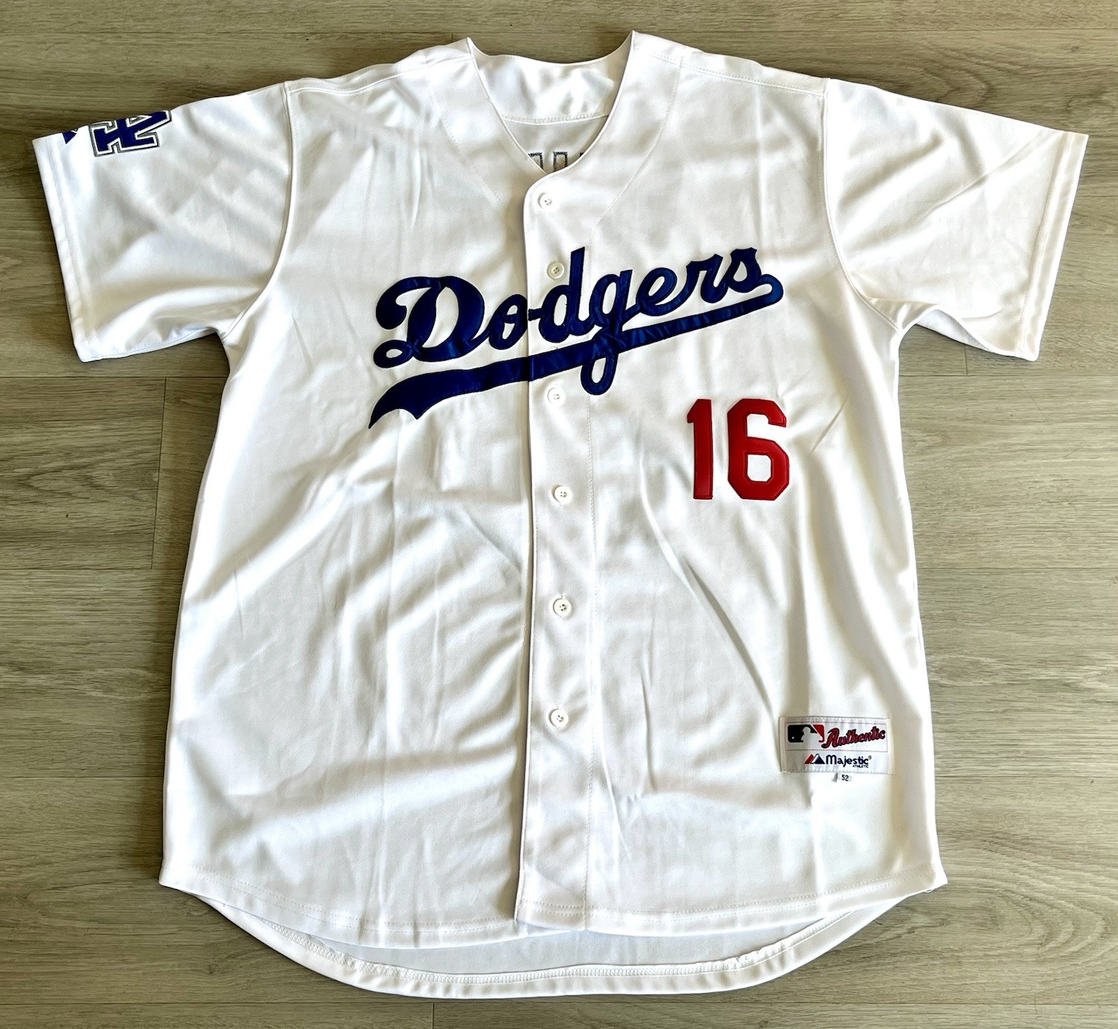 Size 52 - Andre Ethier #16 Los Angeles Dodgers Majestic Baseball Jersey Size 52 - Andre Ethier #16 Los Angeles Dodgers Majestic Baseball Jersey