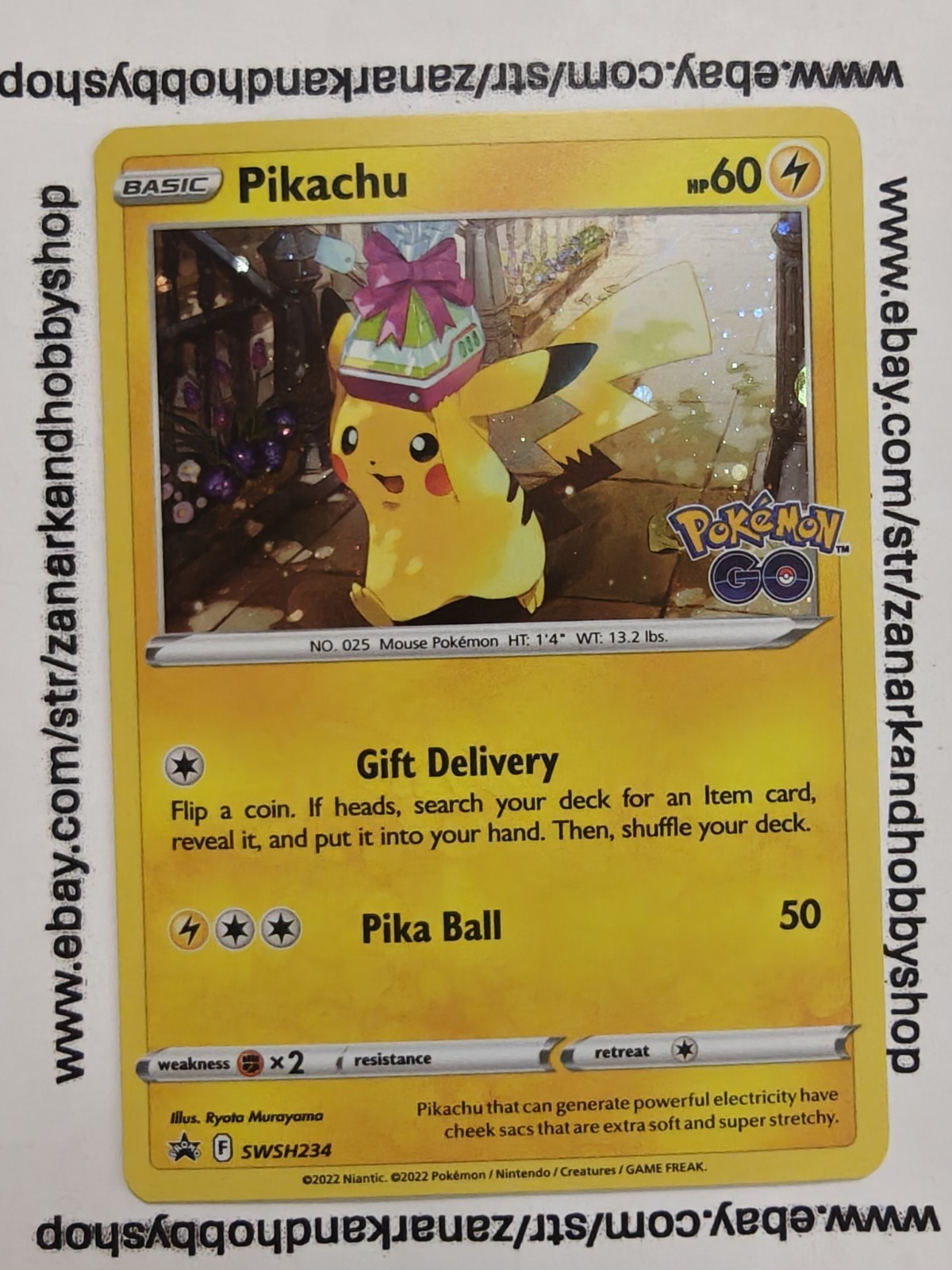 Pokemon Pikachu SWSH234 Black Star Promo NM