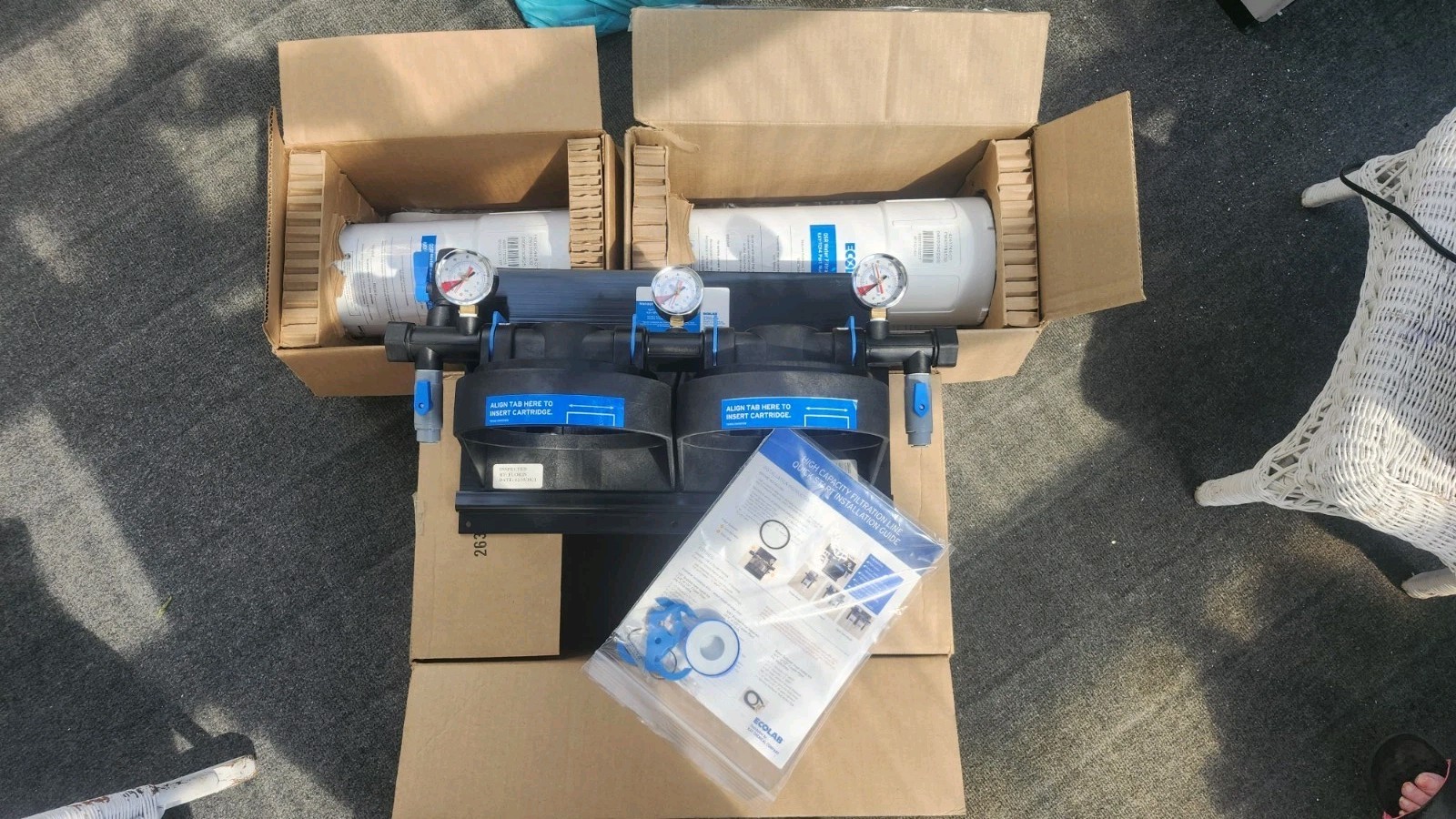 NEW ECOLAB KAY QSR Split Twin Head Filtration System 92213708 + T014 & T010S 