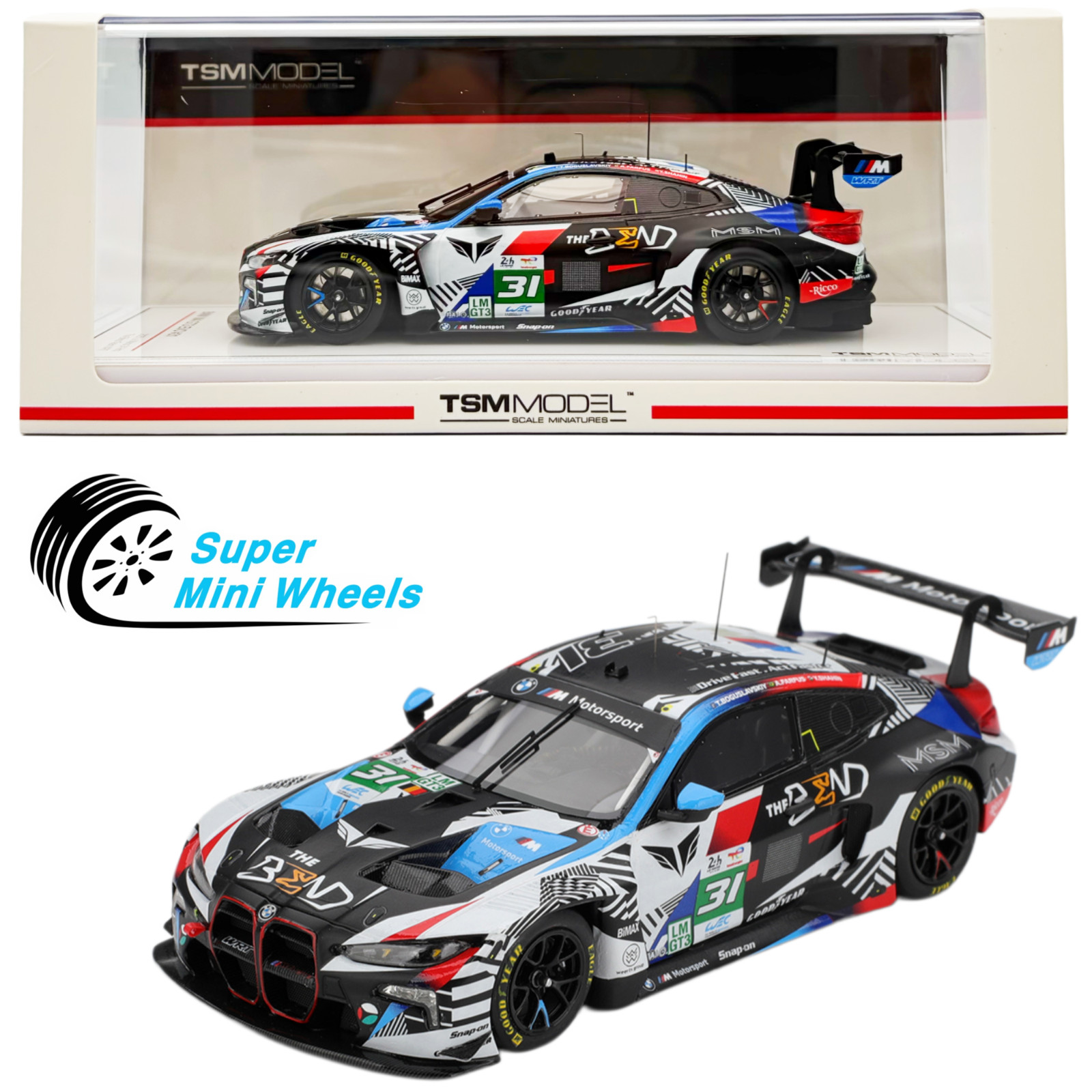 TSM-Model 1:43 BMW M4 GT3 EVO #31 The Bend Team WRT 2025 Le Mans 24 Hrs TSM-Model 1:43 BMW M4 GT3 EVO #31 The Bend Team WRT 2025 Le Mans 24 Hrs