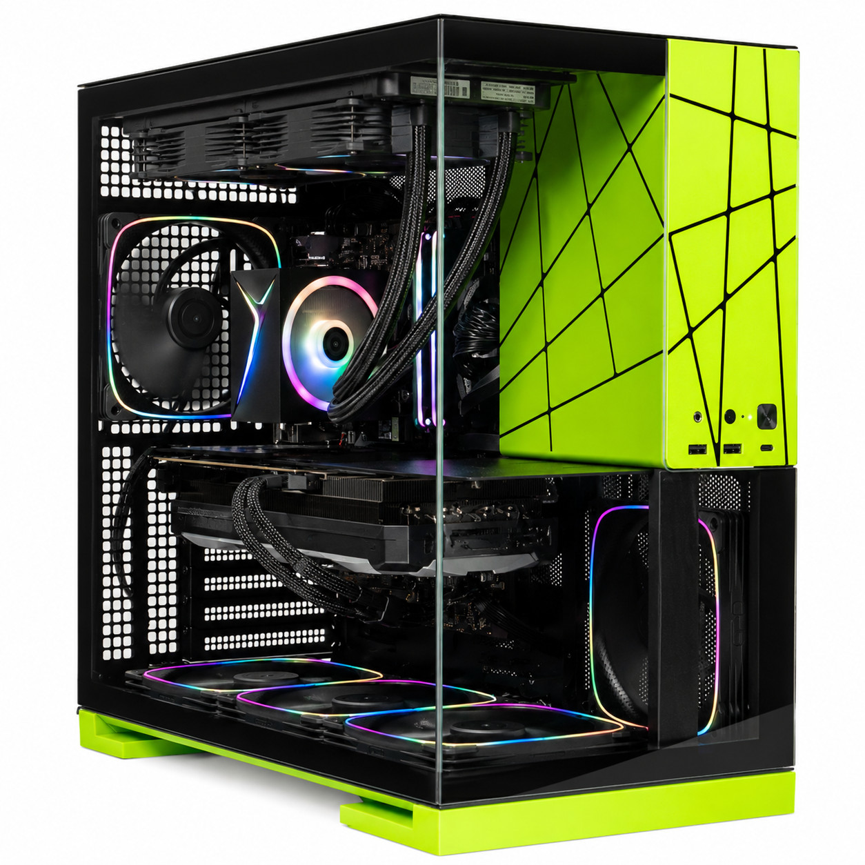 SkyTech  ARGB i5 8500 32GB RAM 1TB SSD GTX 1070 Win11 Custom Gaming PC Desktop