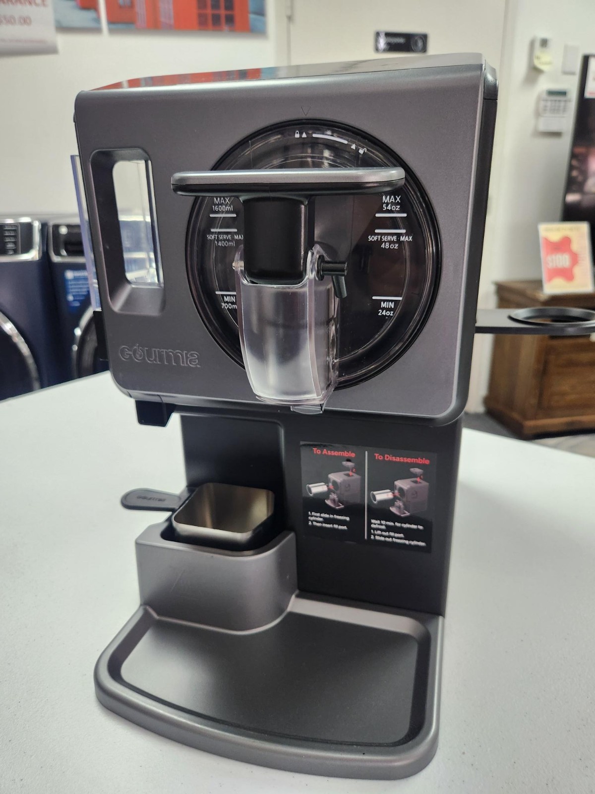 Gourmia 2 Quart Automatic Soft Serve Ice Cream and Frozen Drink Maker