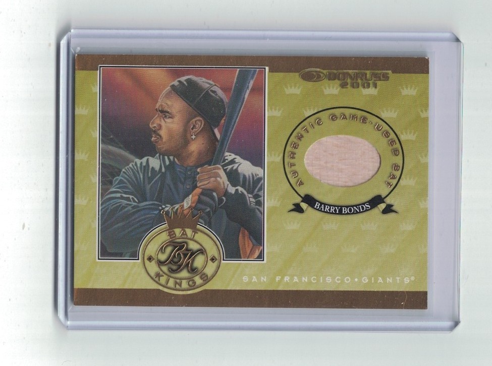 2001 Donruss Bat Kings #BK3 Barry Bonds Bat 115/250 2001 Donruss Bat Kings #BK3 Barry Bonds Bat 115/250