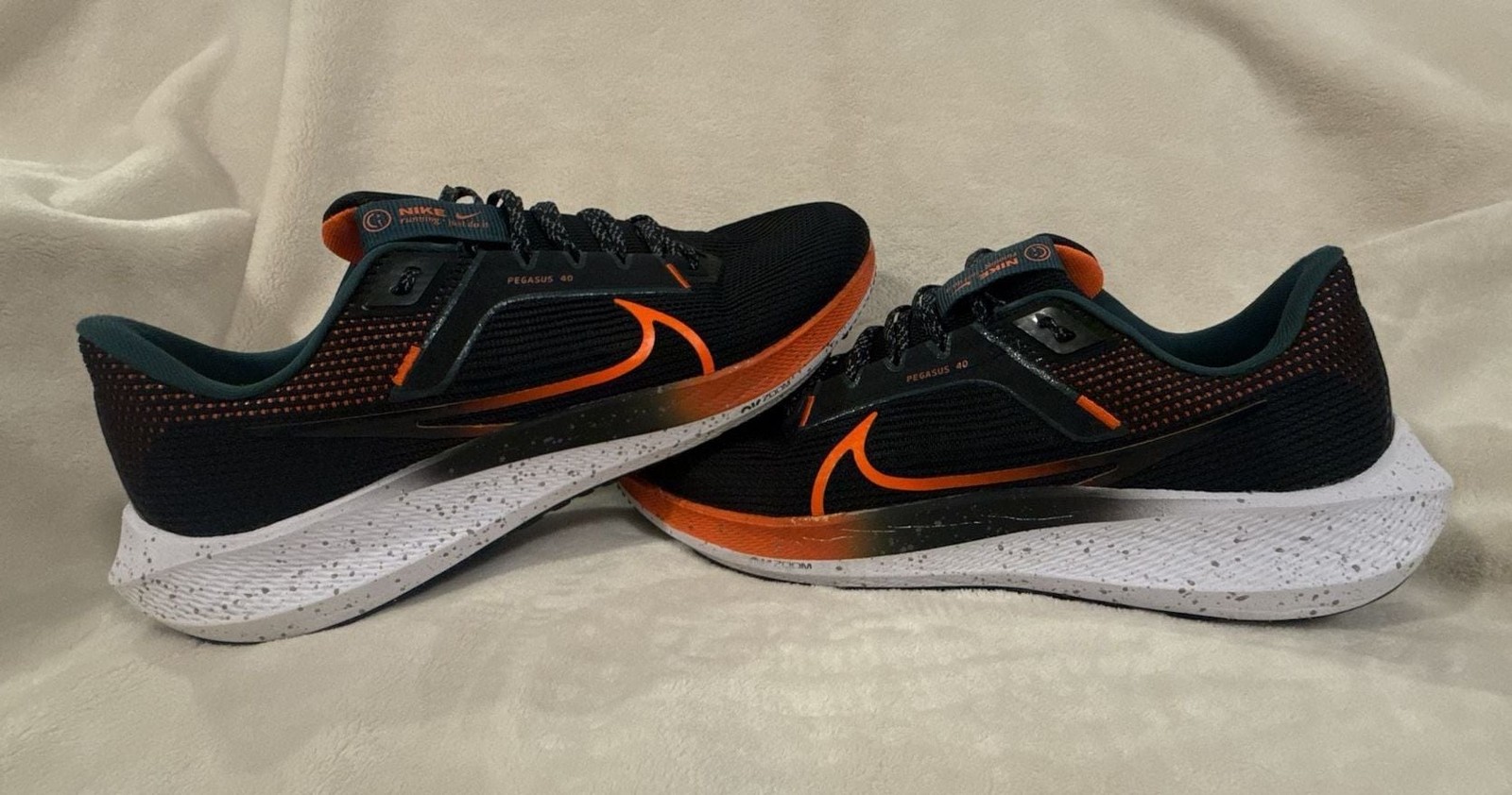 Nike Air Zoom Pegasus 40 Black Safety Orange Running Shoes Nike Air Zoom Pegasus 40 Black Safety Orange Running Shoes