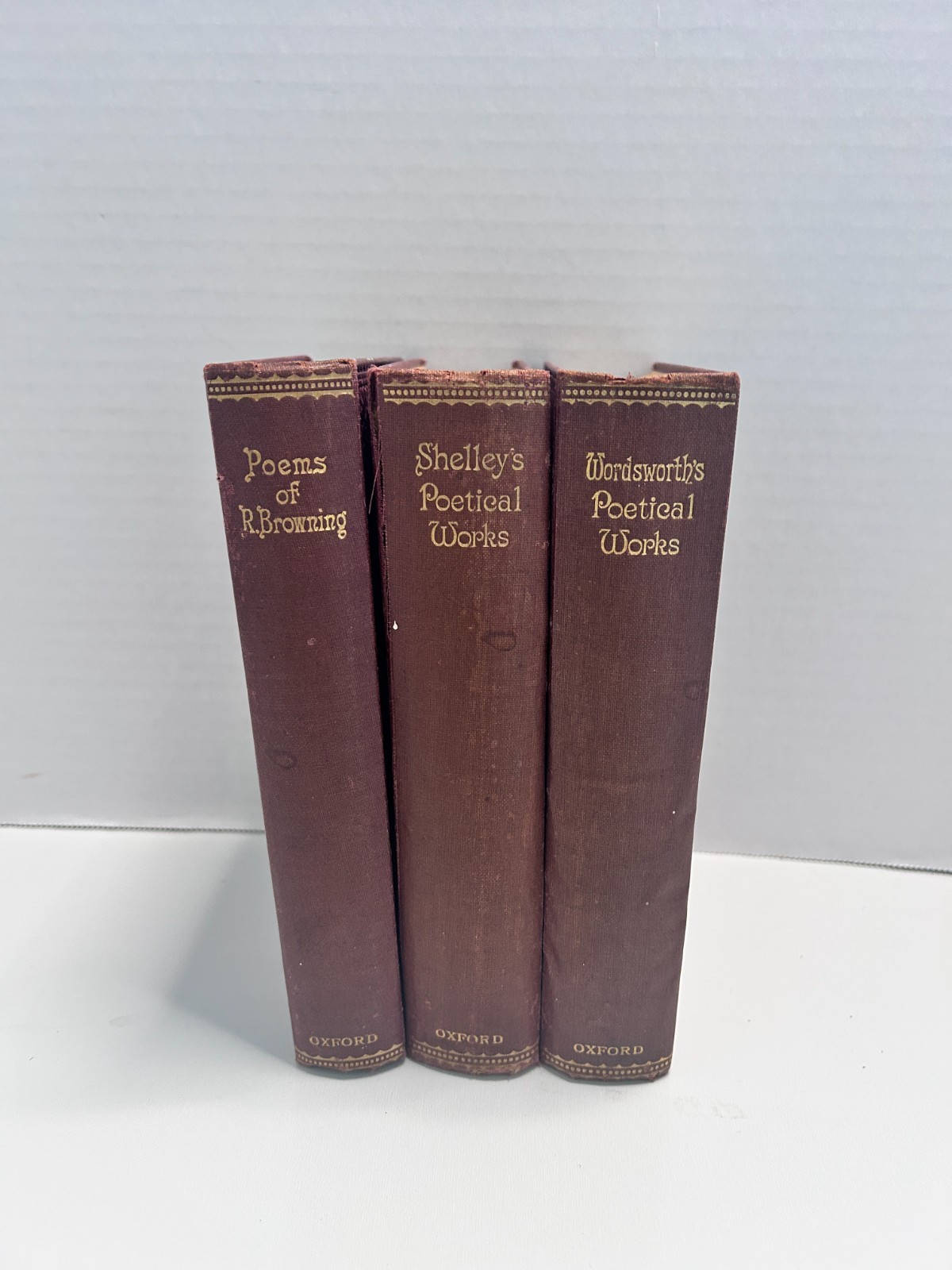 Oxford University Press Poetical Works Wordsworth Shelley R. Browning 1920/21 HC Oxford University Press Poetical Works Wordsworth Shelley R. Browning 1920/21 HC