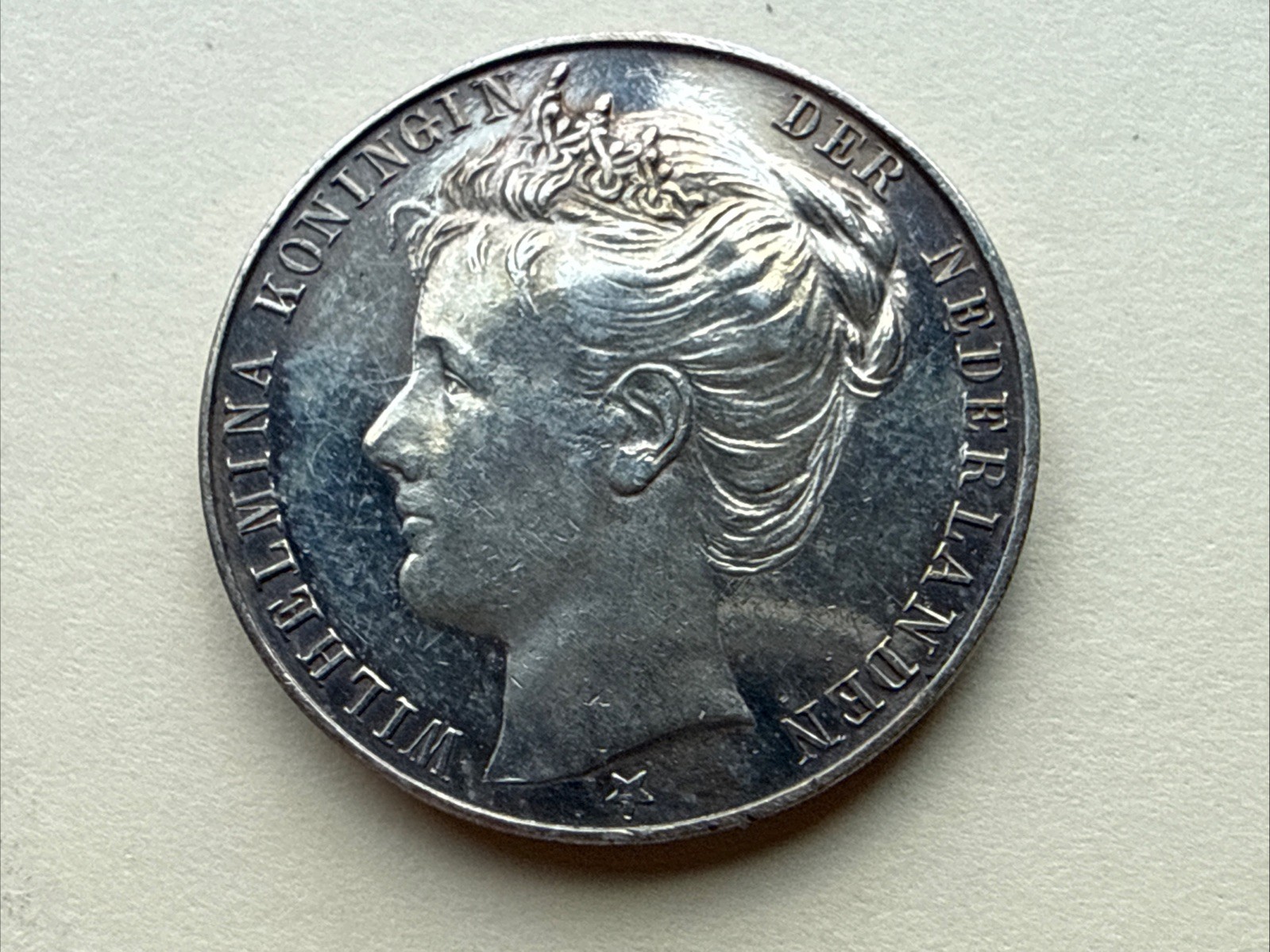 1898 Netherlands W/Queen WILHELMINA Silver Inauguration Medal i112862 Proof-like