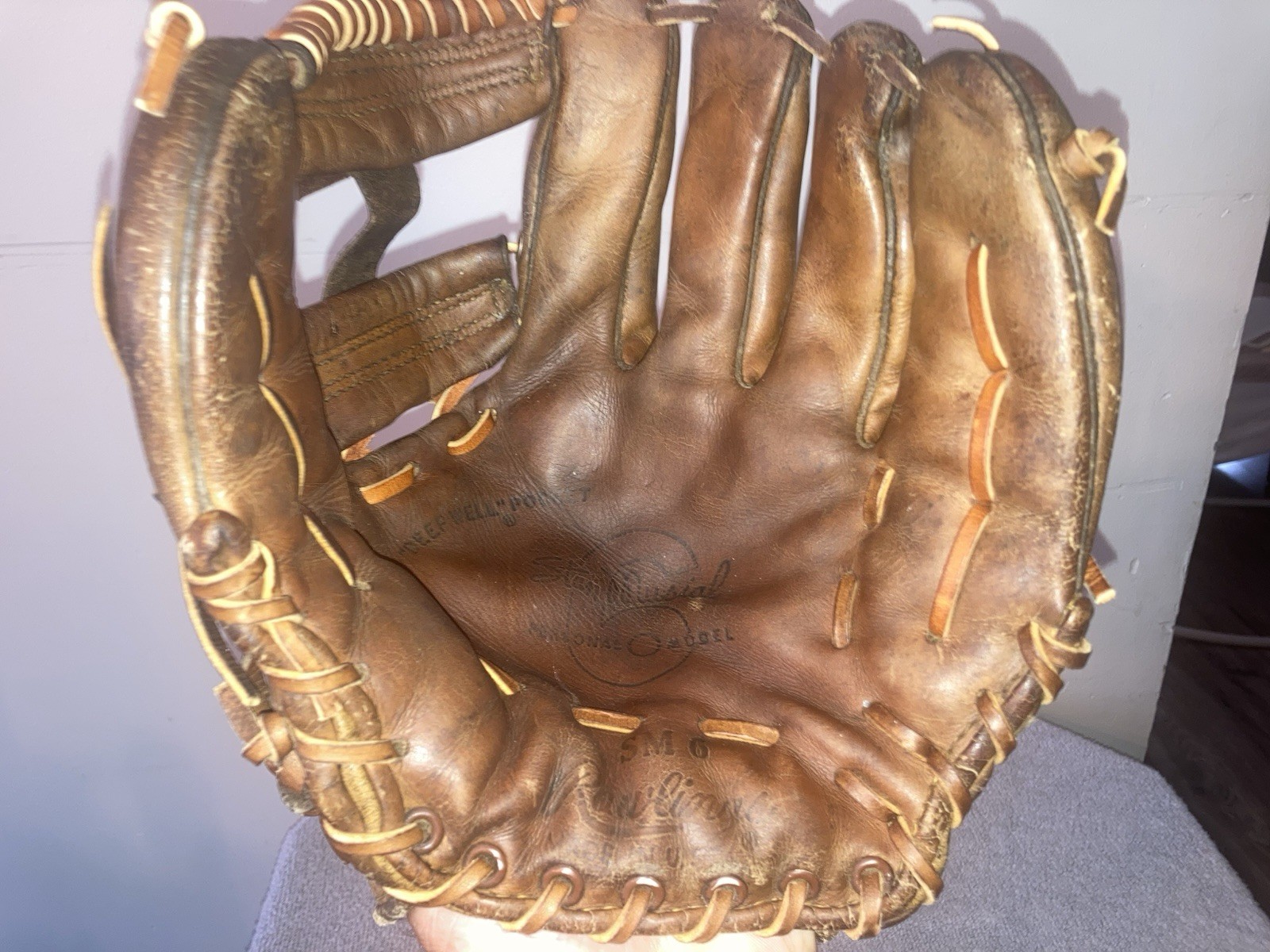 Vintage Rawlings SM 6 Stan Musial Glove H Web Restrung Nice Vintage Rawlings SM 6 Stan Musial Glove H Web Restrung Nice