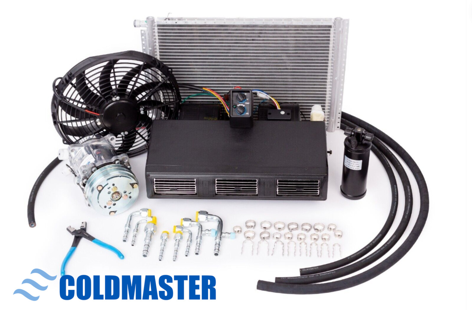 Universal Under Dash A/C Kit 450-100 12V Quick Fit Hoses - 2A-V Belt