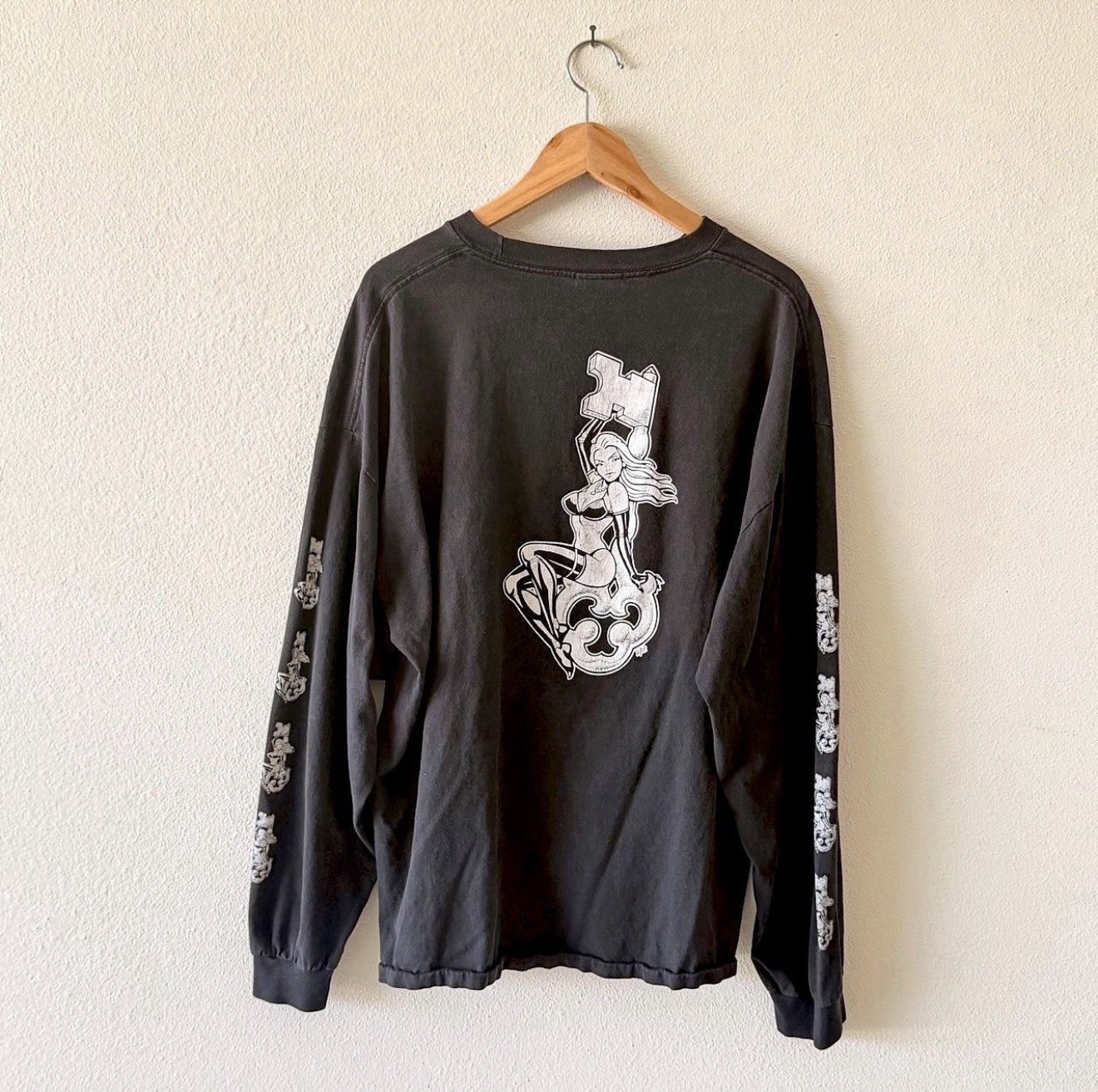 Vintage Y2K Biker Long Sleeve Babe T Shirt, NHS Tag Vintage Y2K Biker Long Sleeve Babe T Shirt, NHS Tag