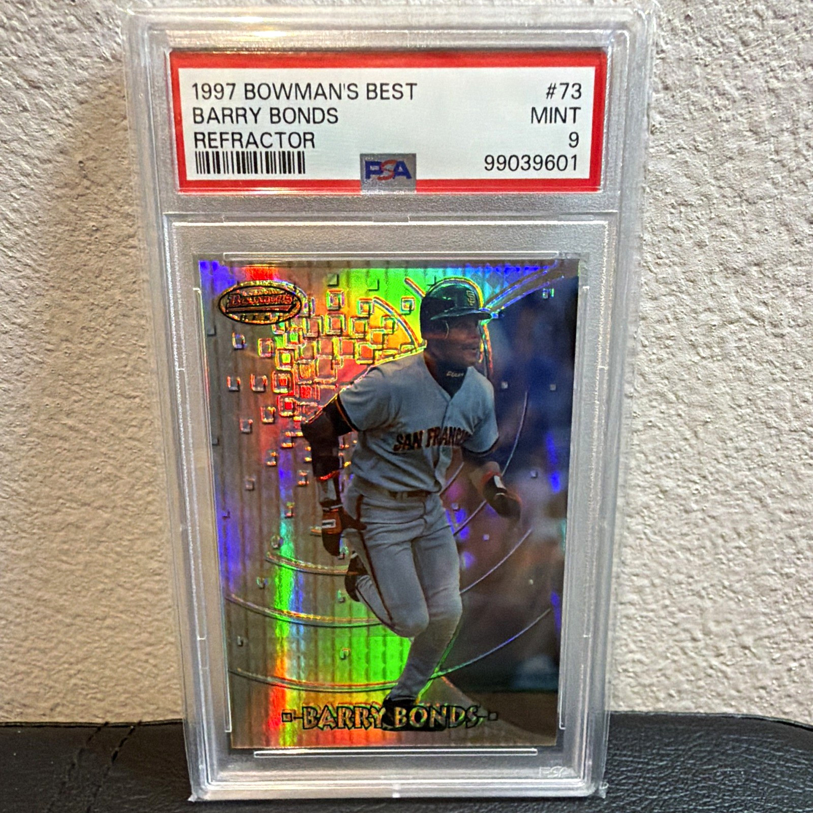 Bowman 1997 Bowman's Best Barry Bonds #73 Refractor PSA 9 Giants