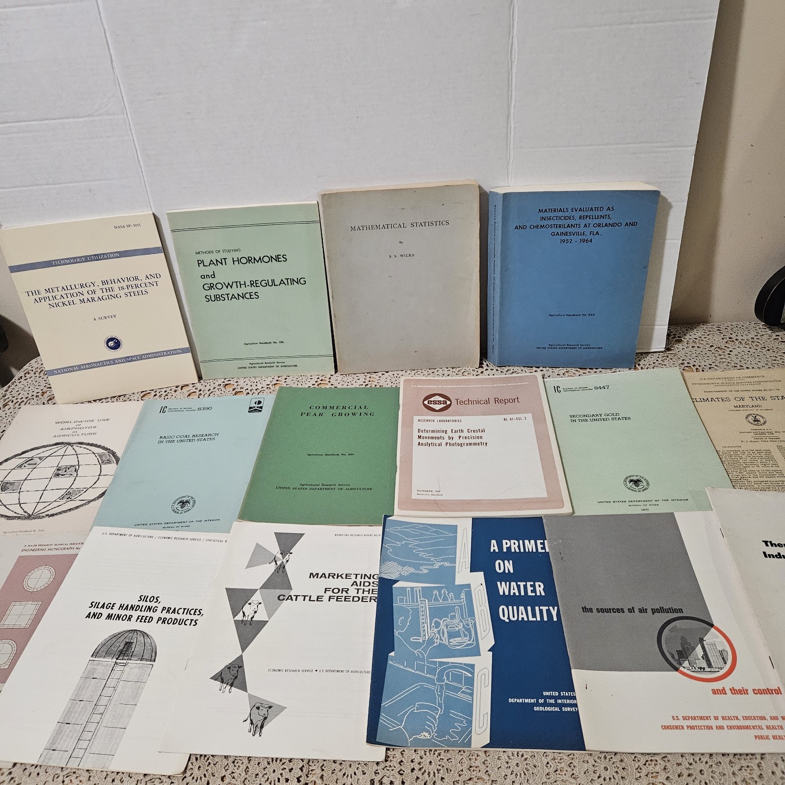 Lg Lot Vintage US Publications Department of Agriculture/Interior DHEW 1960s 