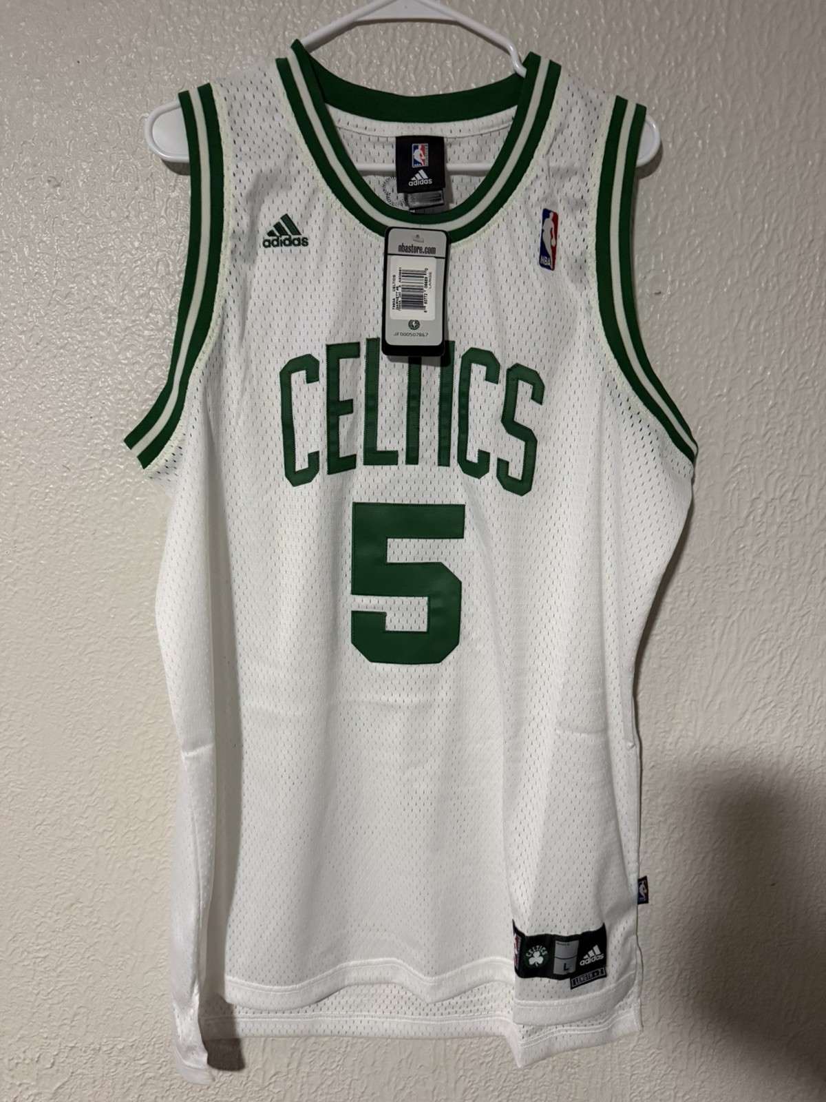 Boston Celtics Adidas Basketball Jersey #5 Garnett size L Boston Celtics Adidas Basketball Jersey #5 Garnett size L
