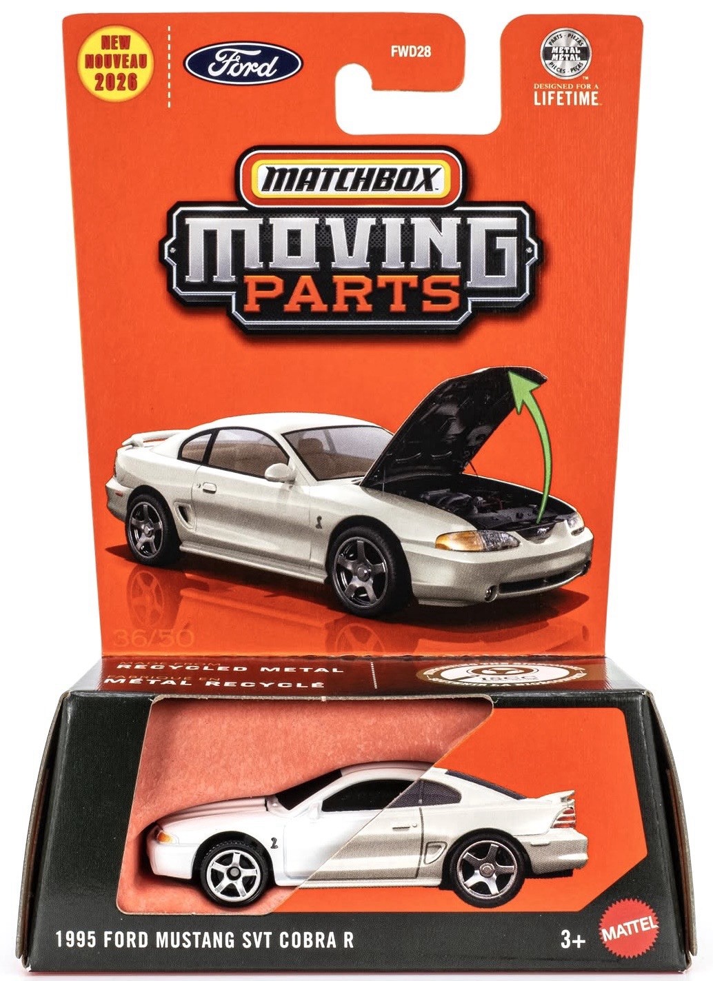 MATCHBOX 1995 FORD MUSTANG SVT COBRA R MOVING PARTS 2026