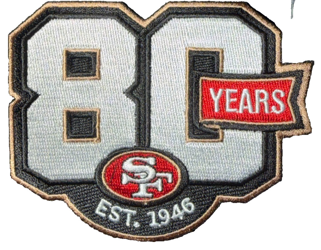 San Francisco 49ers 80th Anniversary Embroidered Sew On Patch Badge FOR JERSEYS