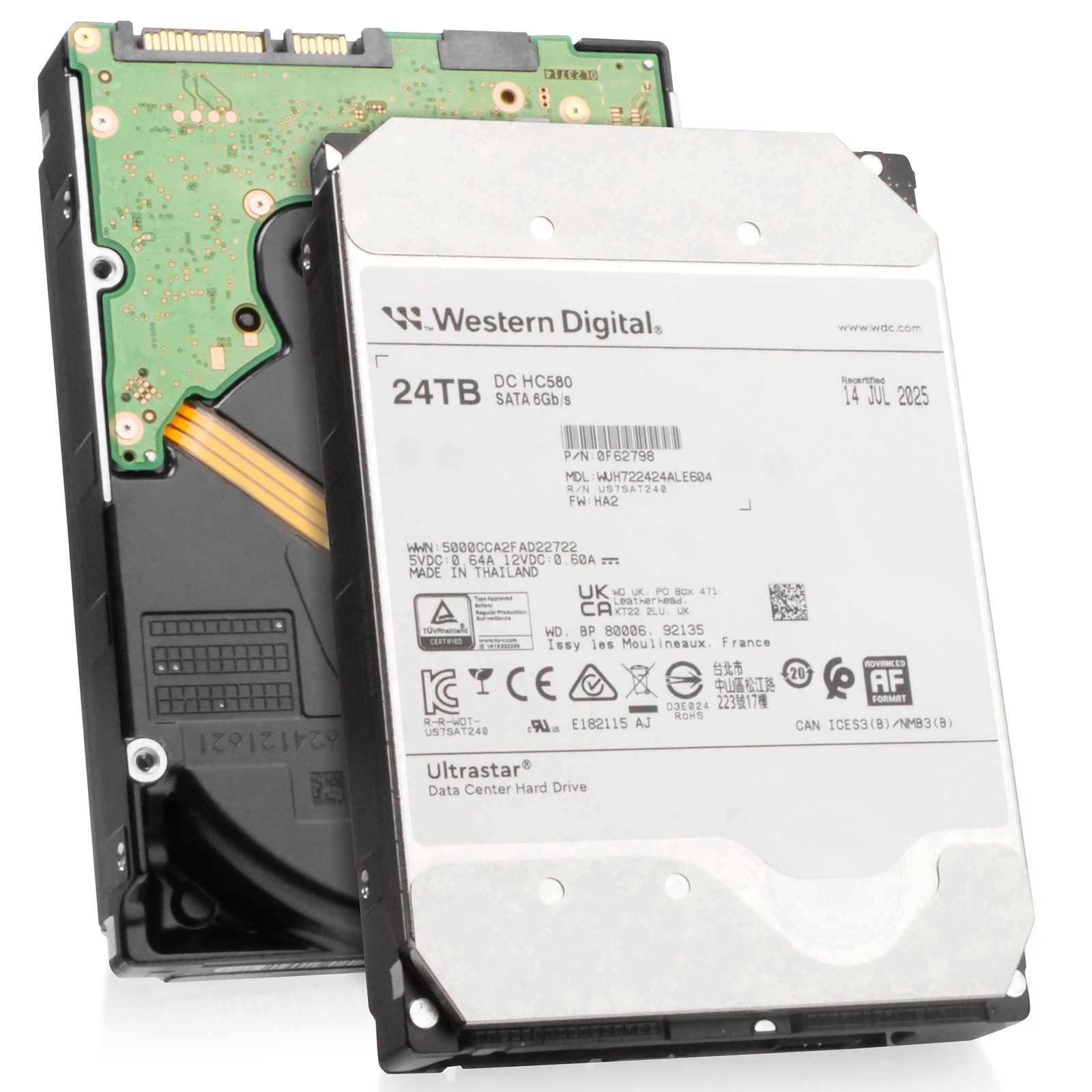 WD DC HC580 24TB WUH722424ALE604 0F62798 7.2K RPM SATA 6Gb/s 512e 3.5\