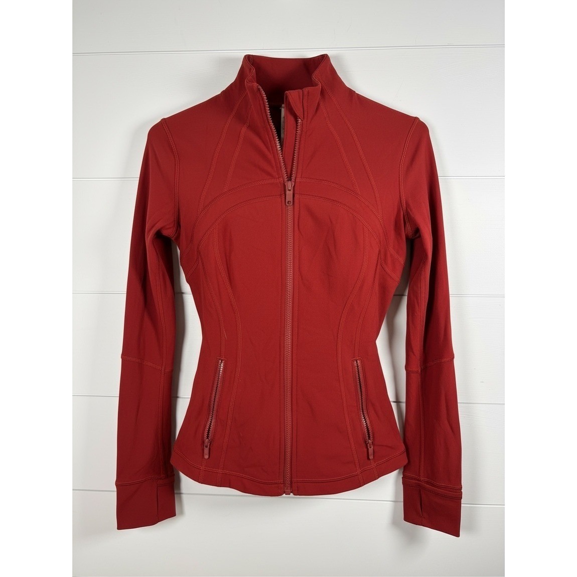 Lululemon Define Jacket Red Full Zip Yoga Workout Top Women 6 Gym Luon