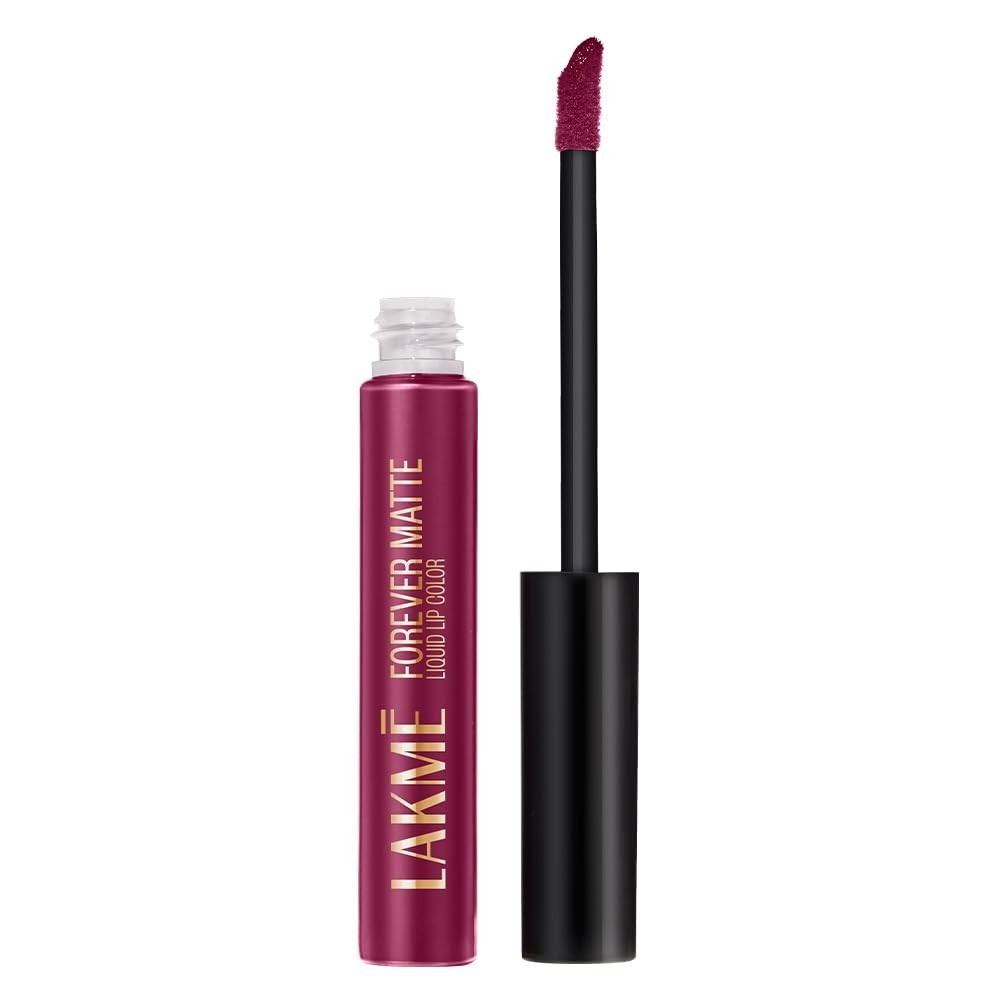 Lakme Forever Matte Liquid Lip Colour,16 hr lipstick coral sense, 5.6 ml