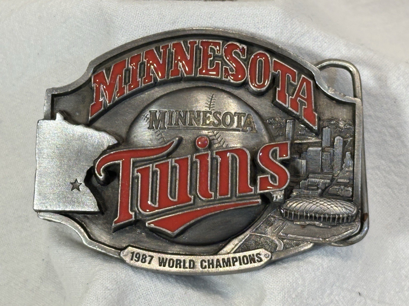 Belt Buckle - Siskiyou 1987 Minnesota Twins World Champions Limited #3879/25,000