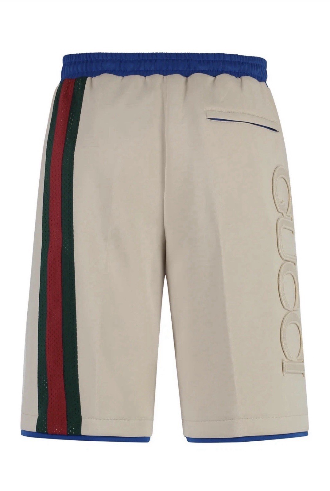 $1650 Rare Gucci Logo Embossed Web Stripe Shorts XXXL fits XXL Also Check Measur