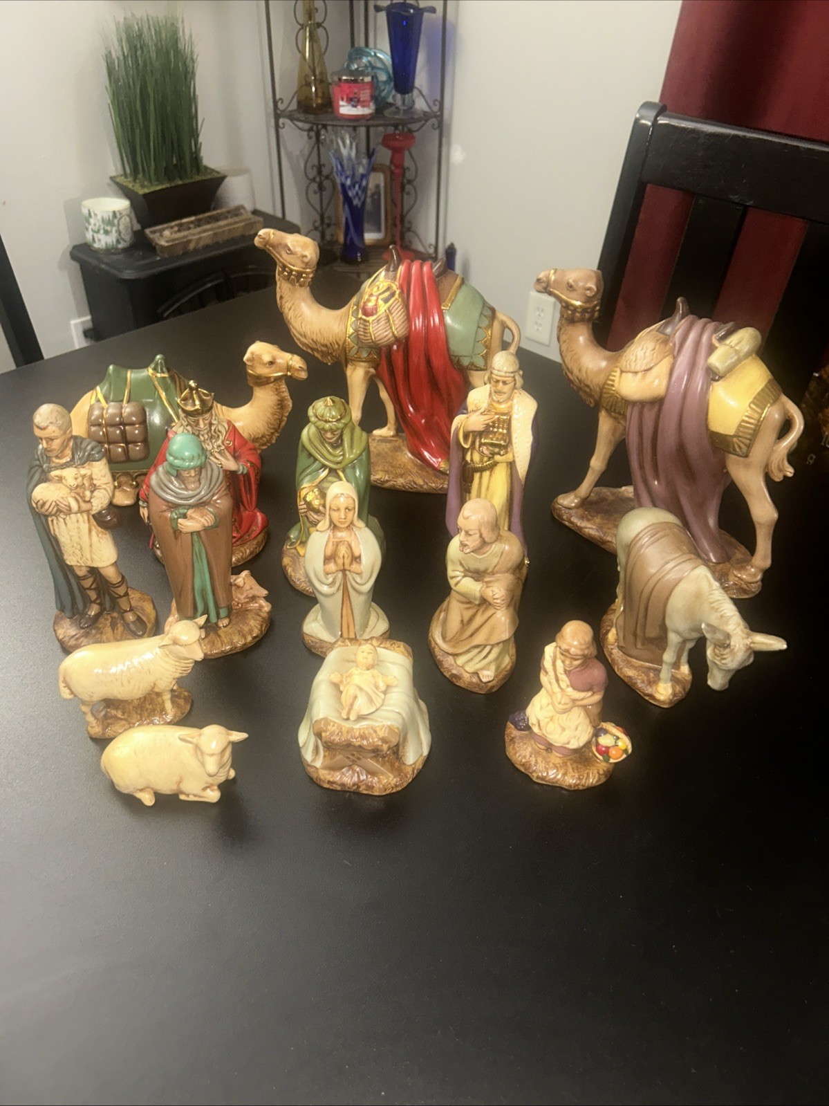 15 Large Vintage 1965 HOLLAND MOLD Ceramic Nativity Set Christmas Hand Painted 15 Large Vintage 1965 HOLLAND MOLD Ceramic Nativity Set Christmas Hand Painted