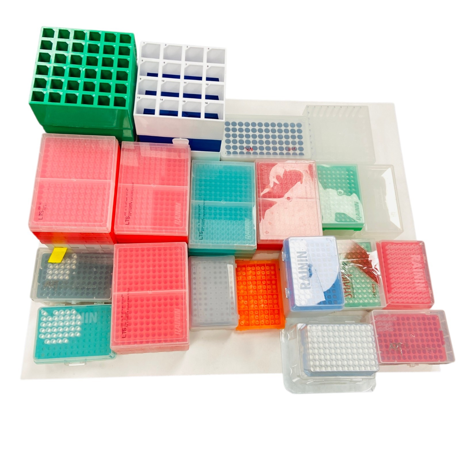 Rainin Thermo Fisher Assorted Lab Pipette Tip Racks Plates Tubes - Huge Lot