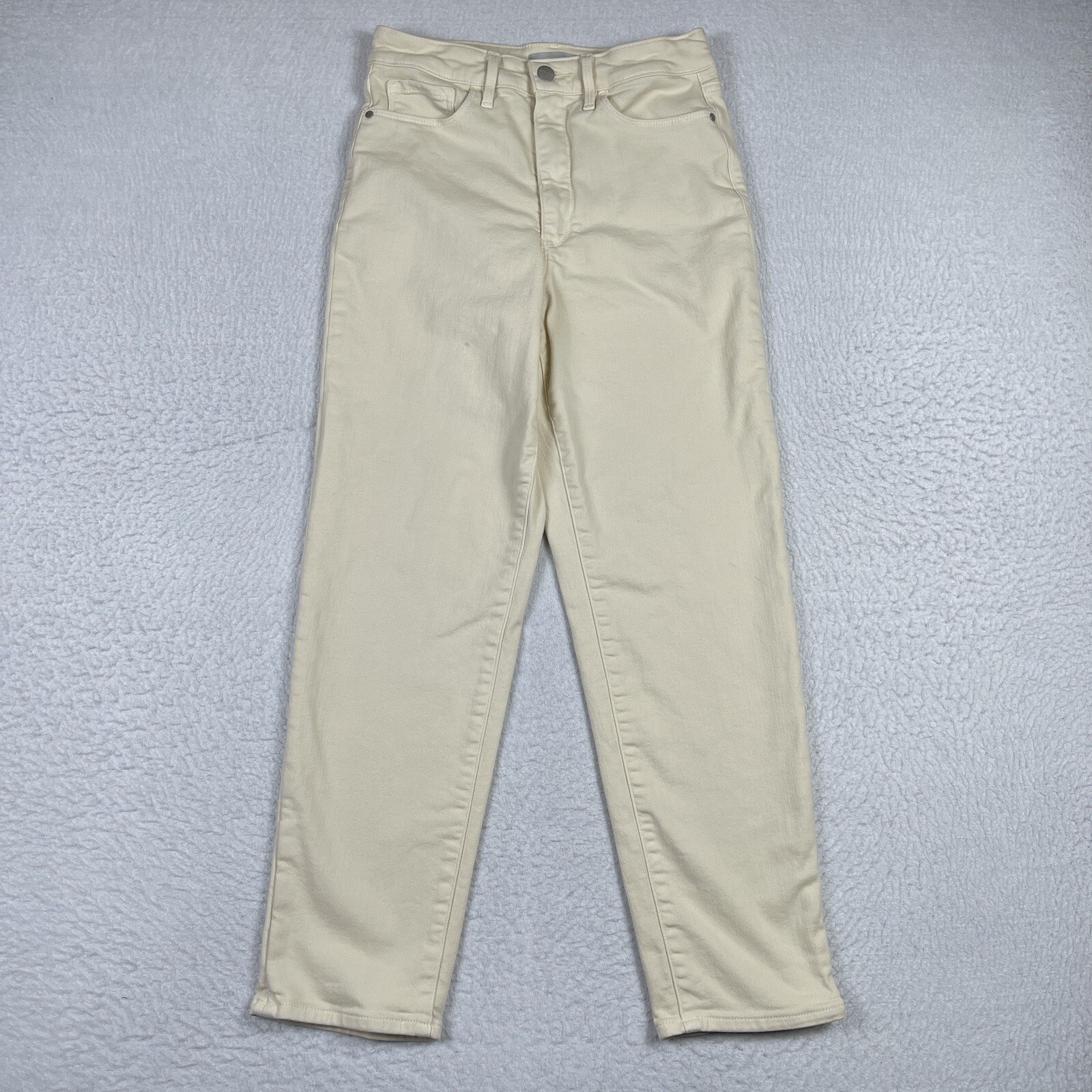 Athleta Jeans Womens 4 Bone Sculptek Flex Straight Leg Ankle Casual Career Pants