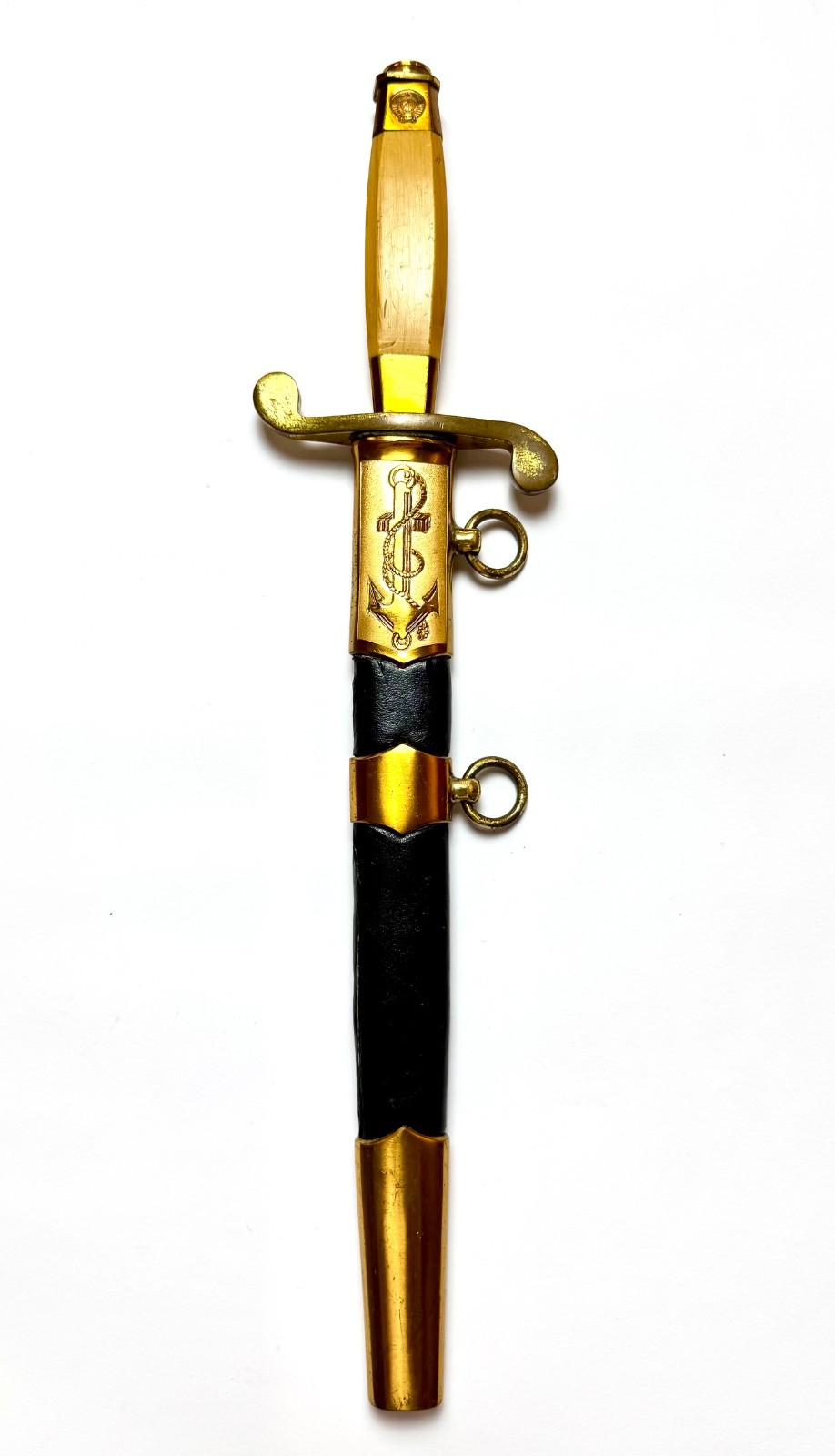 Vintage 1974 Soviet USSR Navy Officer Naval Dirk Dagger ZIK Zlatoust w/ Scabbard