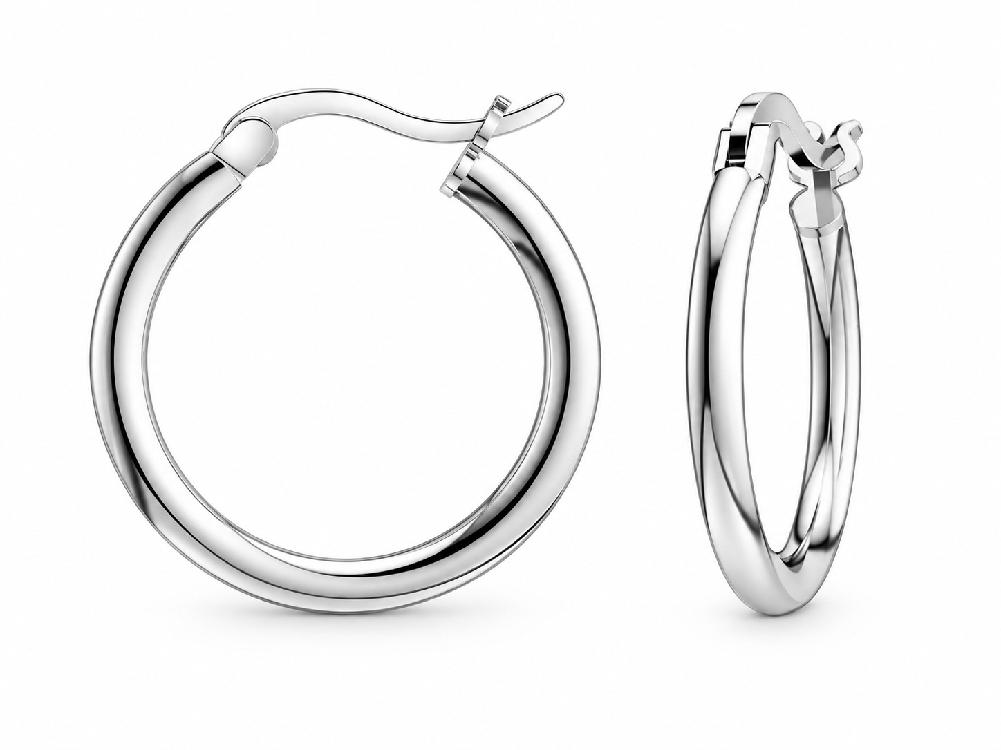 925 Sterling Silver 10mm Small Hoop Earrings for Men Women Unisex Jewelry