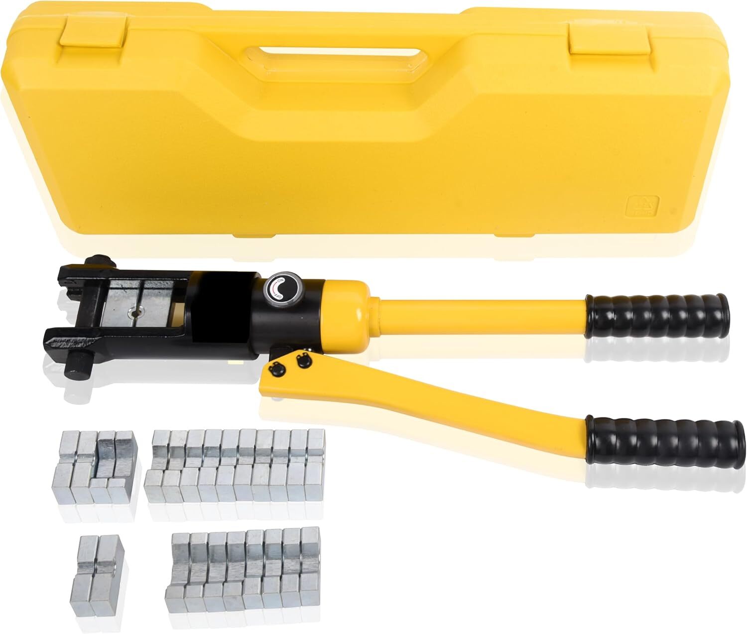 16Ton Hydraulic Crimping Tool 8AWG-600MCM Cable Crimping Tool with 13 Dies