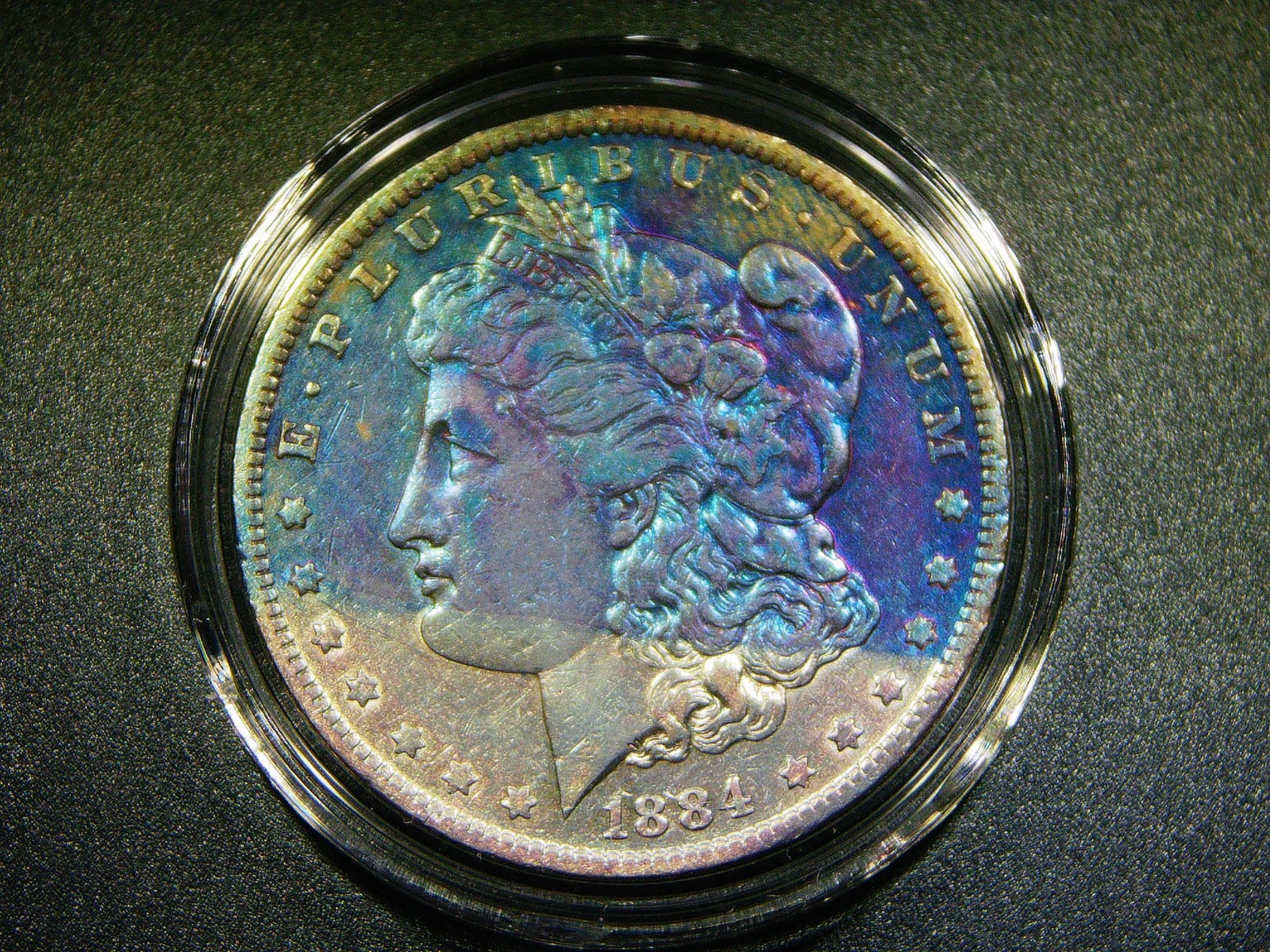 EF+/AU DETAIL KEY 1884-O MORGAN SILVER DOLLAR SCARCE KEY DATE NICELY TONED M2095