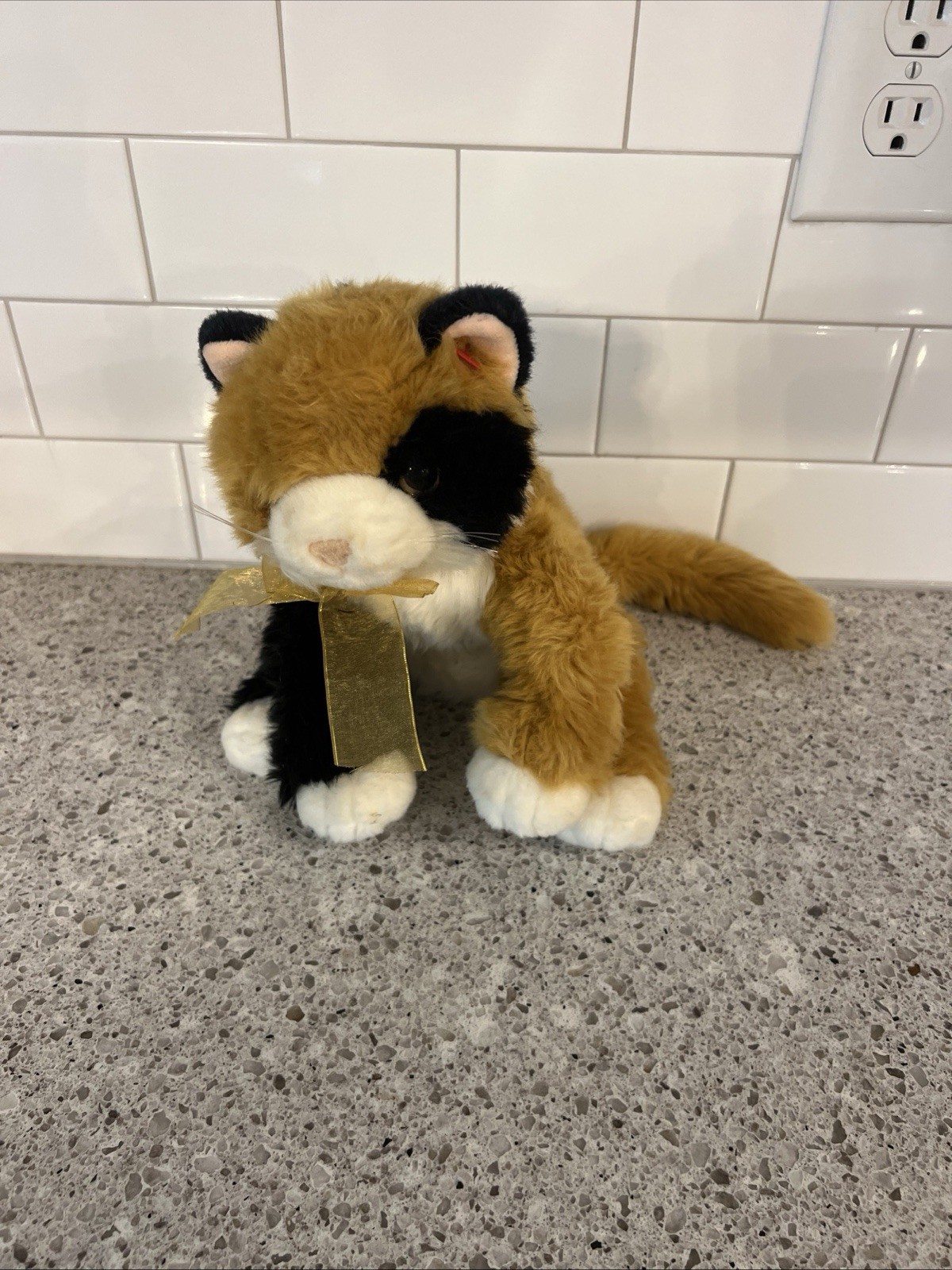 Vintage 2003 TY Classic Plush Carley Calico Cat Beanie Buddies 15\